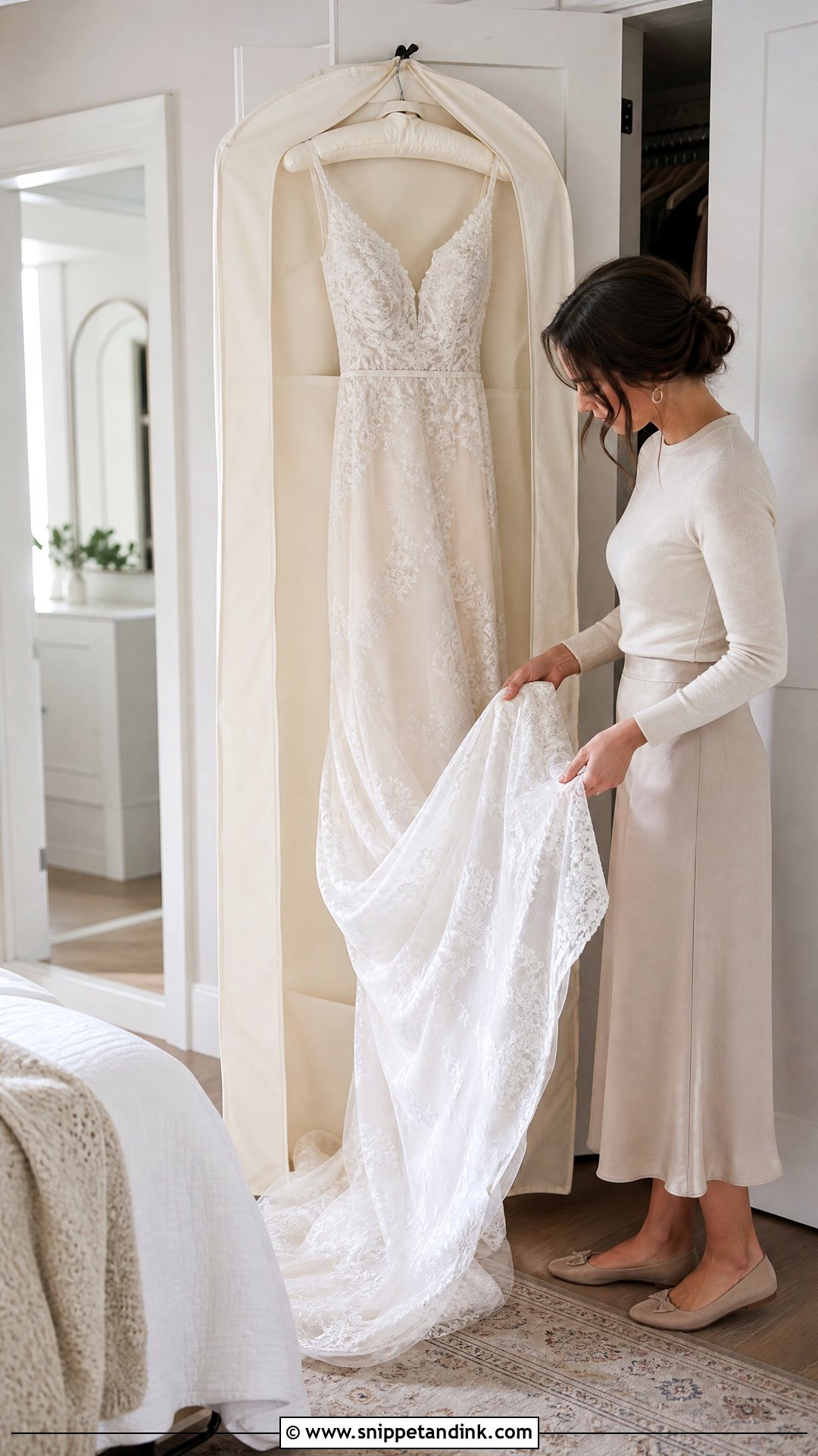 Padded Hanger Wedding Dress Storage - Snippet and Ink - 20 Wedding Dress Storage Ideas