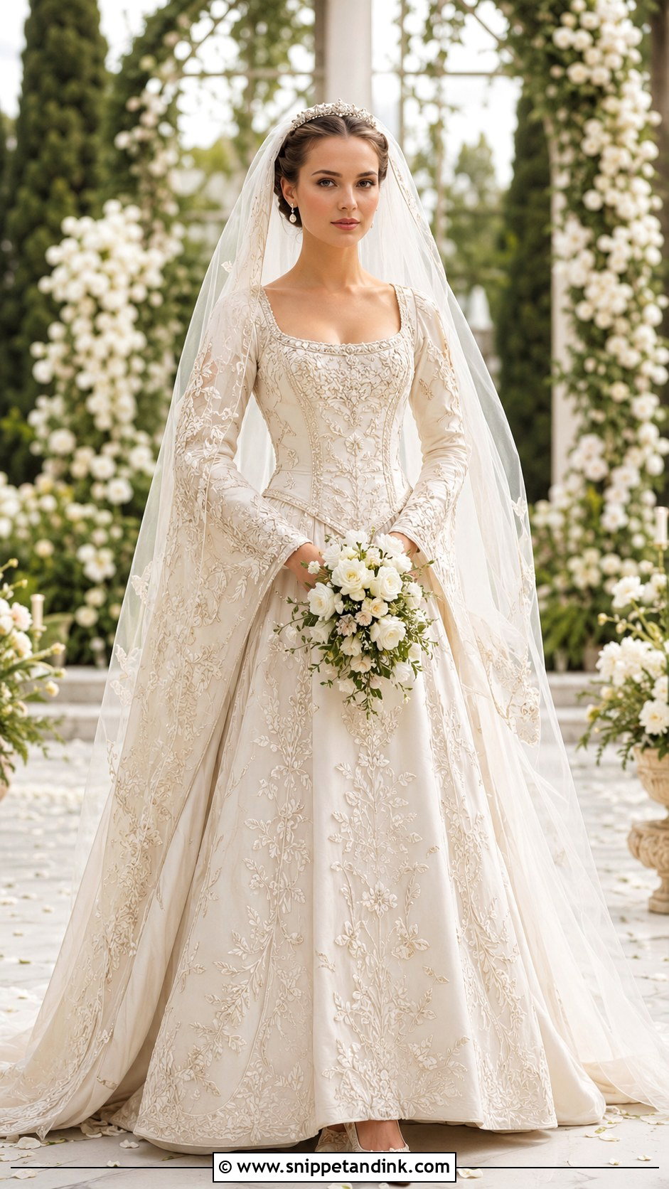 Padme Amidala Embroidered Wedding Dress - Snippet and Ink - 25 Padme Amidala Wedding Dress Ideas
