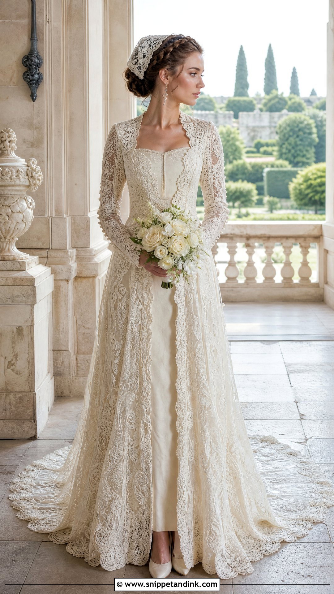 Padme Inspired Antique Lace Wedding Dress - Snippet and Ink - 20 Padme Inspired Wedding Dress Ideas