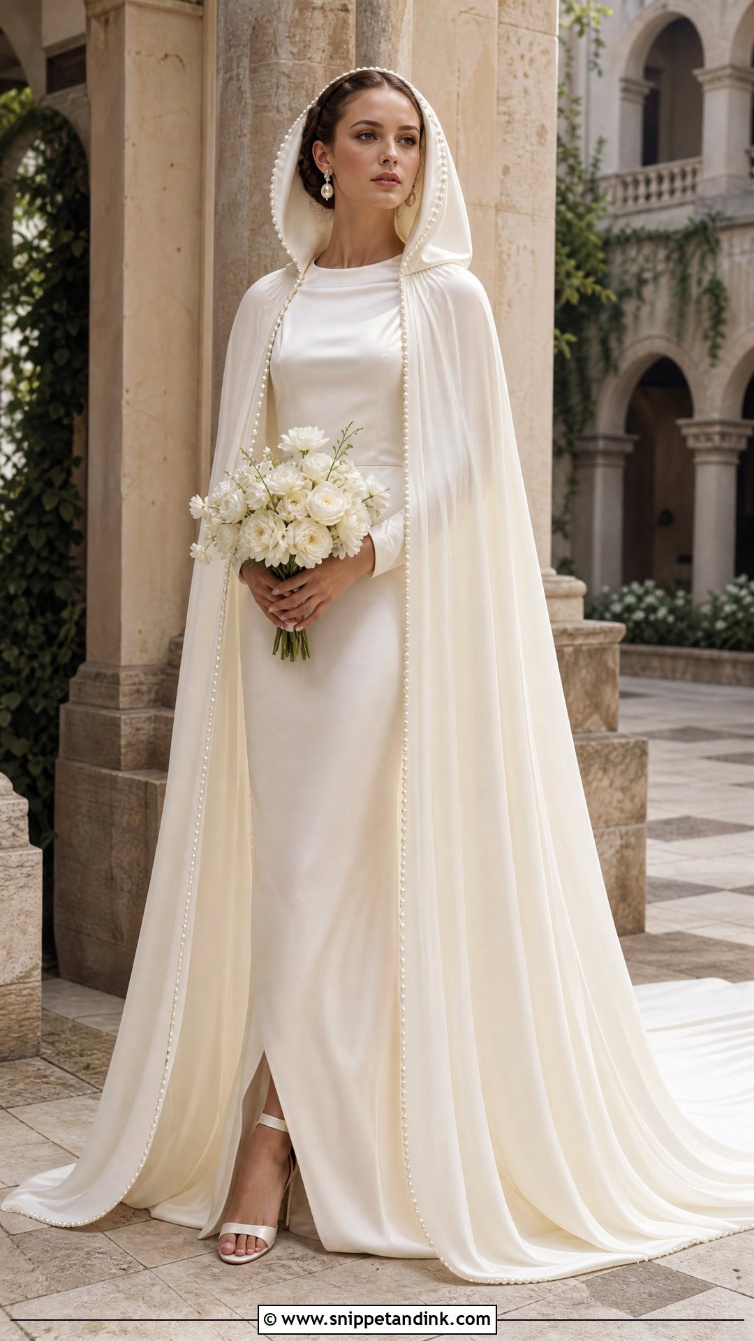 Padme Inspired Hooded Wedding Dress - Snippet and Ink - 20 Padme Inspired Wedding Dress Ideas