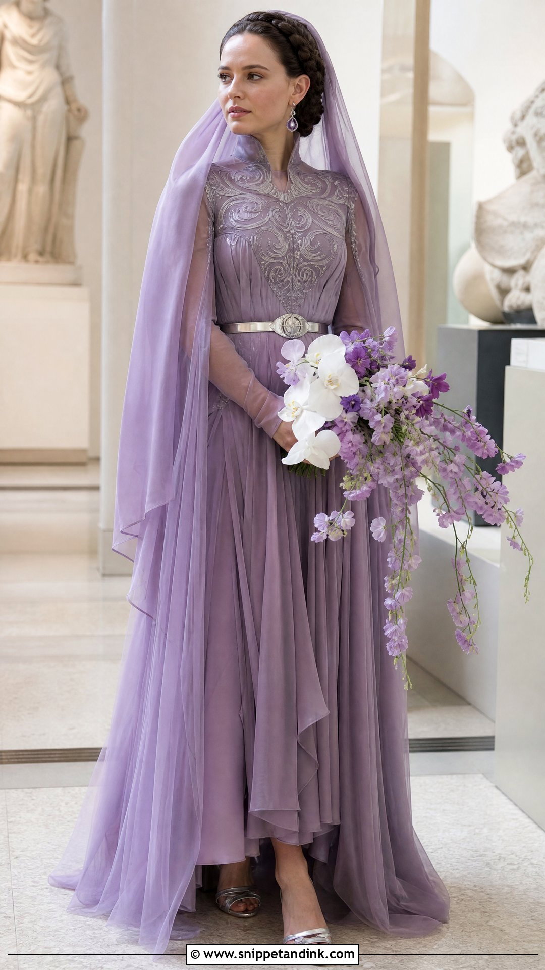 Padme Inspired Purple Senate Wedding Dress - Snippet and Ink - 20 Padme Inspired Wedding Dress Ideas