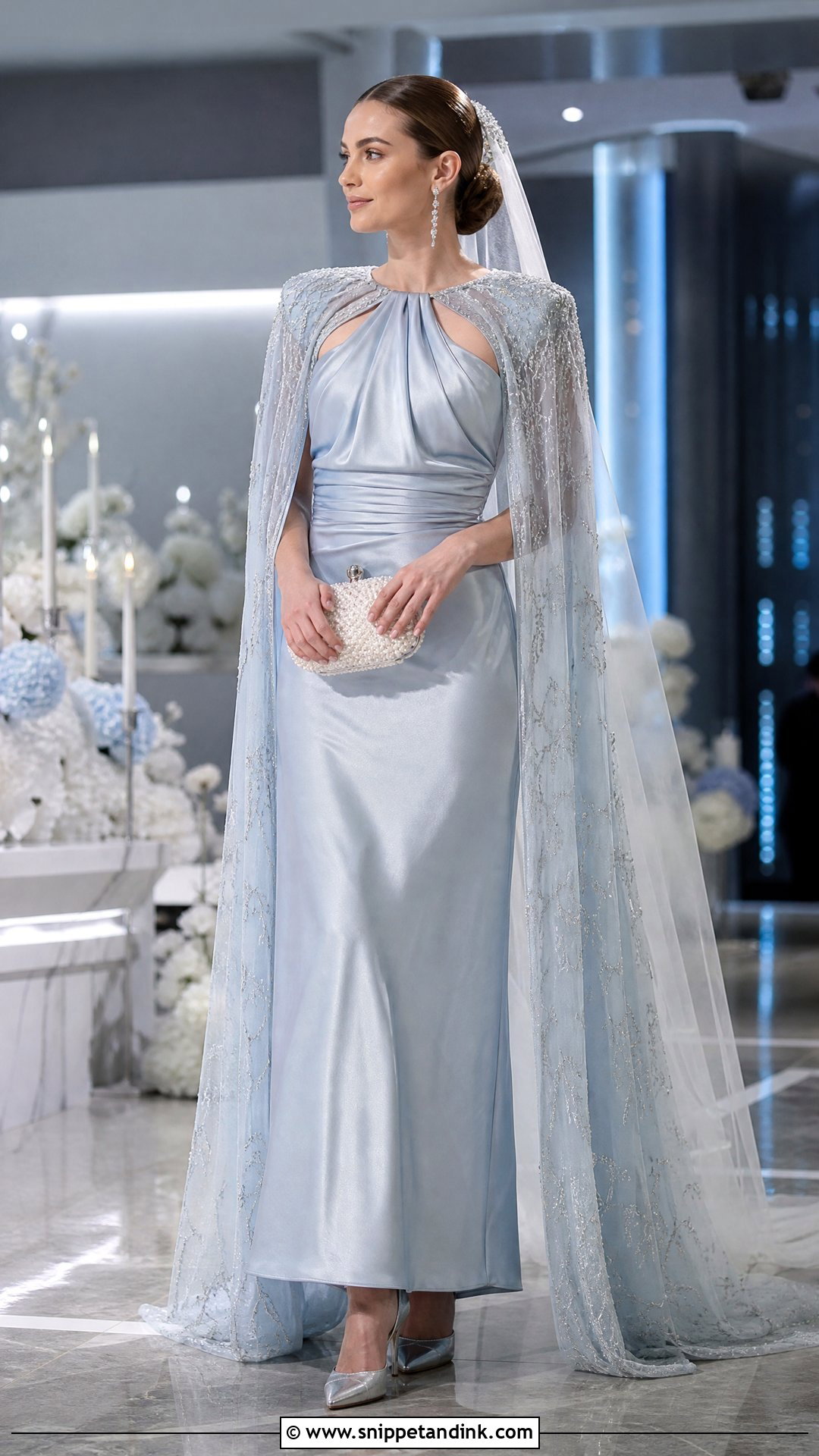 Padme Inspired Silver Blue Wedding Dress - Snippet and Ink - 20 Padme Inspired Wedding Dress Ideas