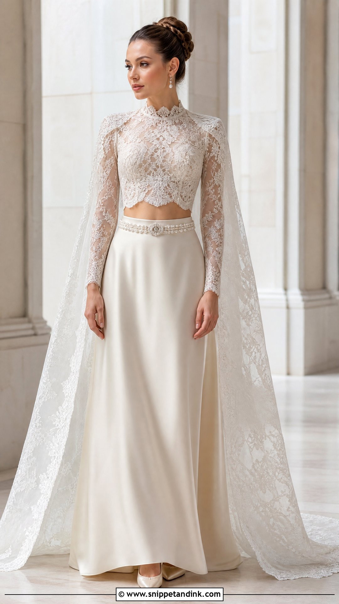 Padme Inspired Two Piece Wedding Dress - Snippet and Ink - 20 Padme Inspired Wedding Dress Ideas
