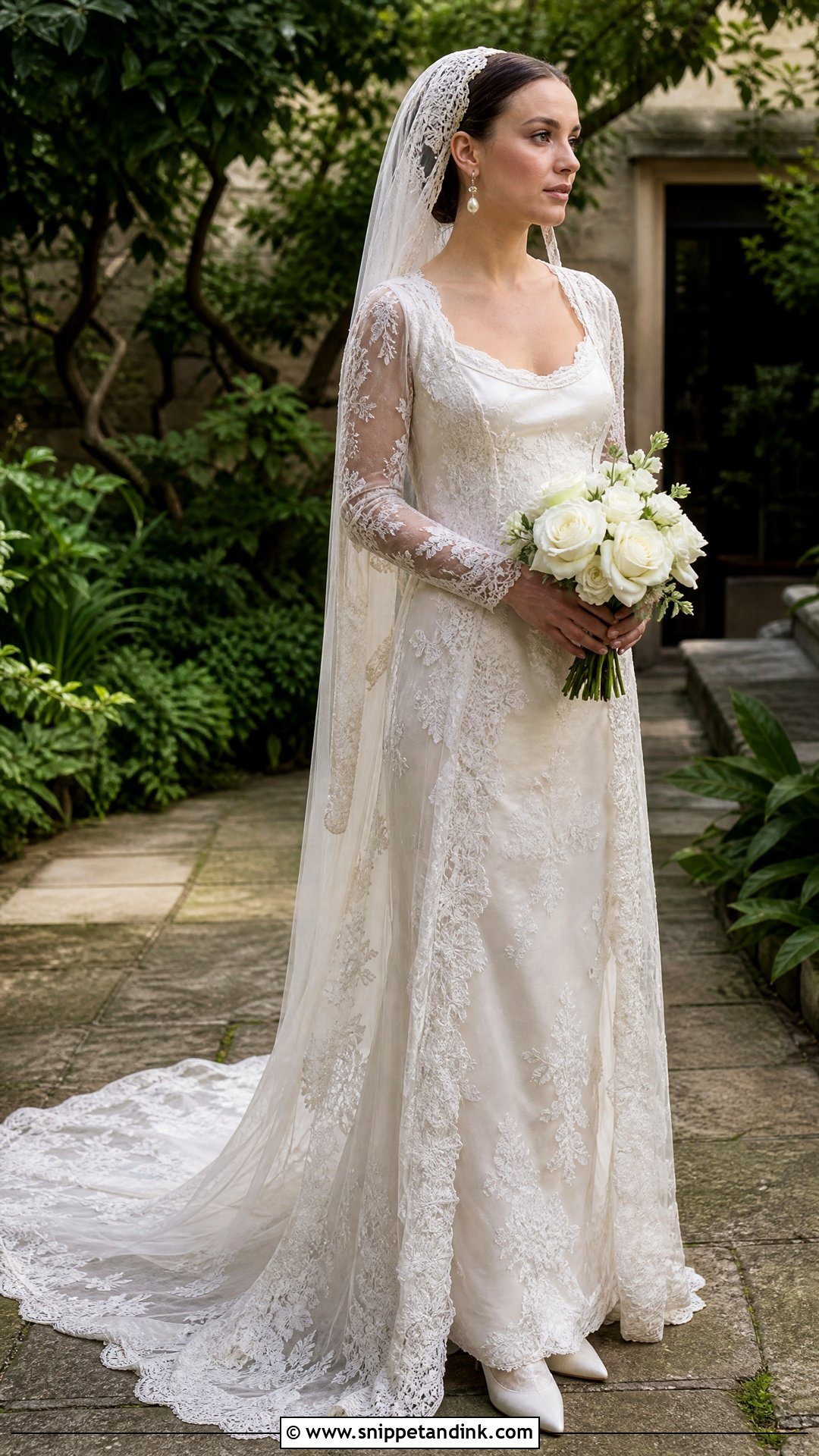 Padme Inspired Vintage Lace Wedding Dress - Snippet and Ink - 20 Padme Inspired Wedding Dress Ideas
