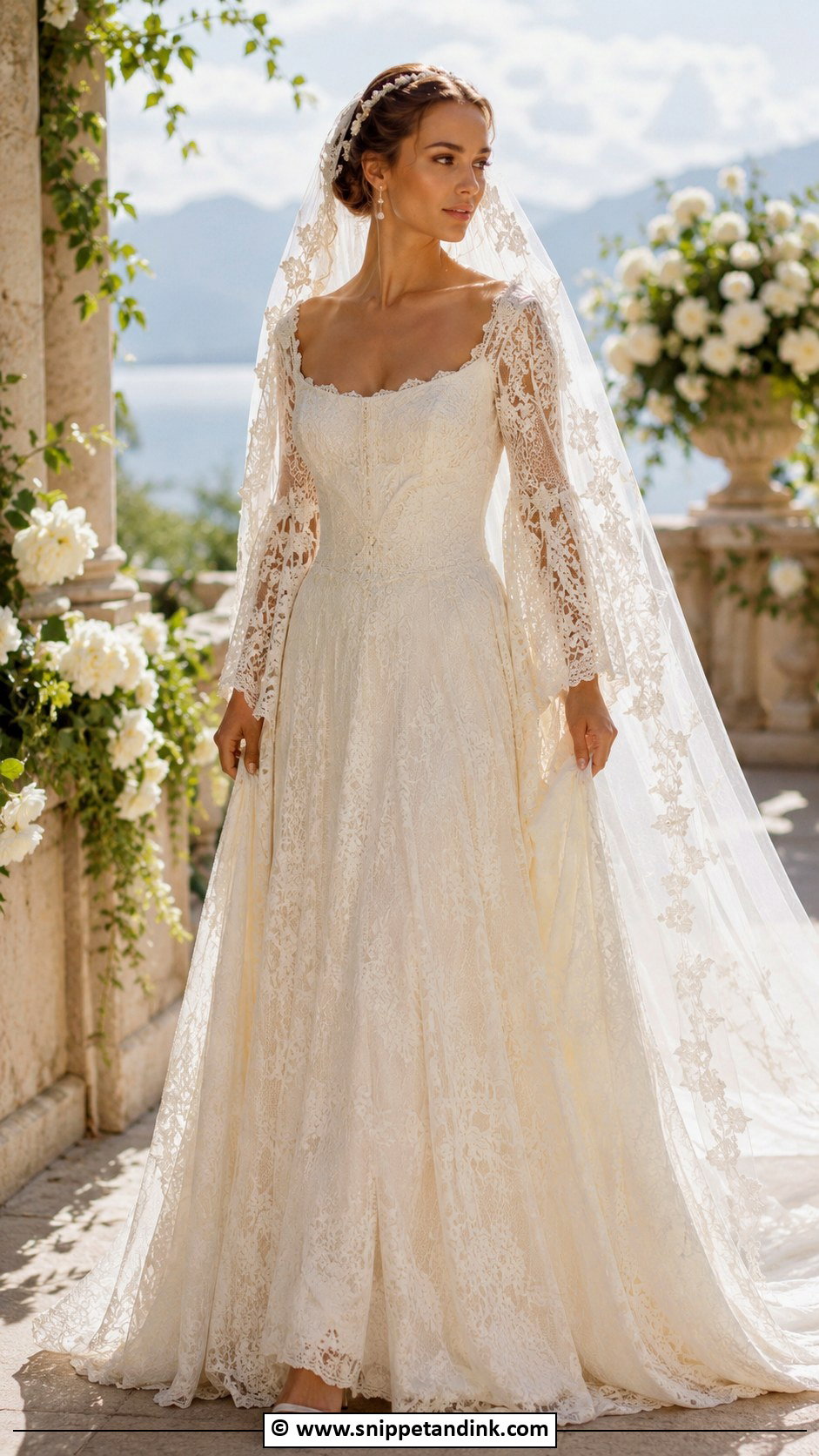 Padme Wedding Dress With Bell Sleeves - Snippet and Ink - 25 Padme Wedding Dress Ideas