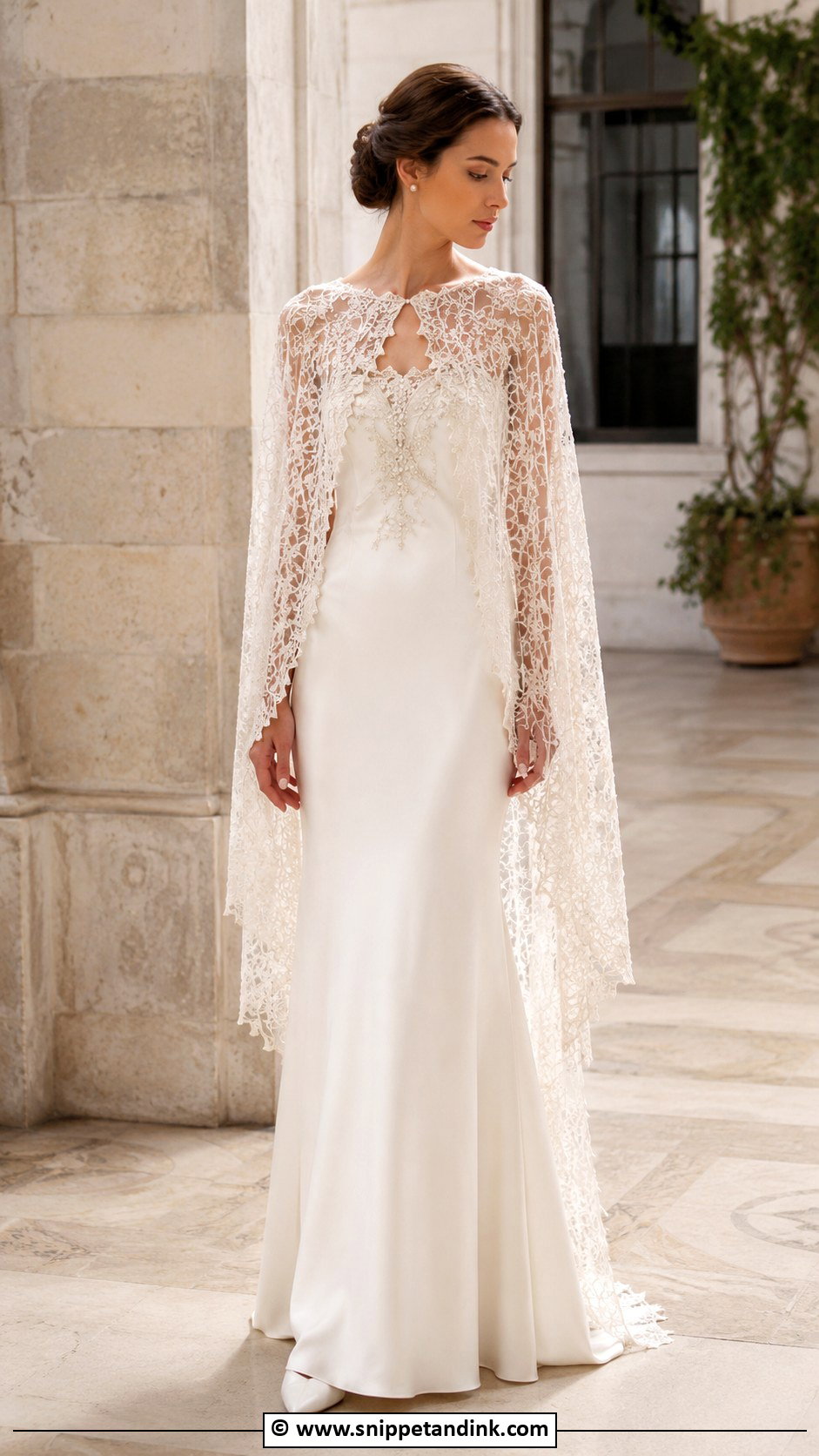 Padme Wedding Dress With Capelet - Snippet and Ink - 25 Padme Wedding Dress Ideas