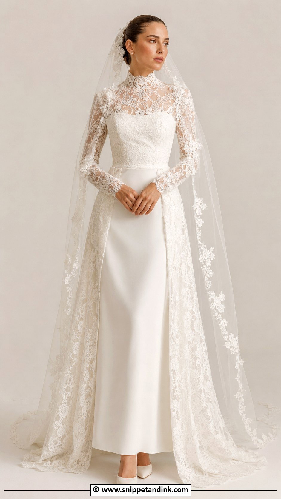 Padme Wedding Dress With High Neck - Snippet and Ink - 25 Padme Wedding Dress Ideas