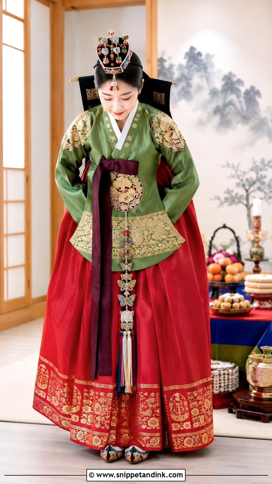 Paebaek Wedding Hanbok - Snippet and Ink - 25 Traditional Korean Wedding Dress Ideas