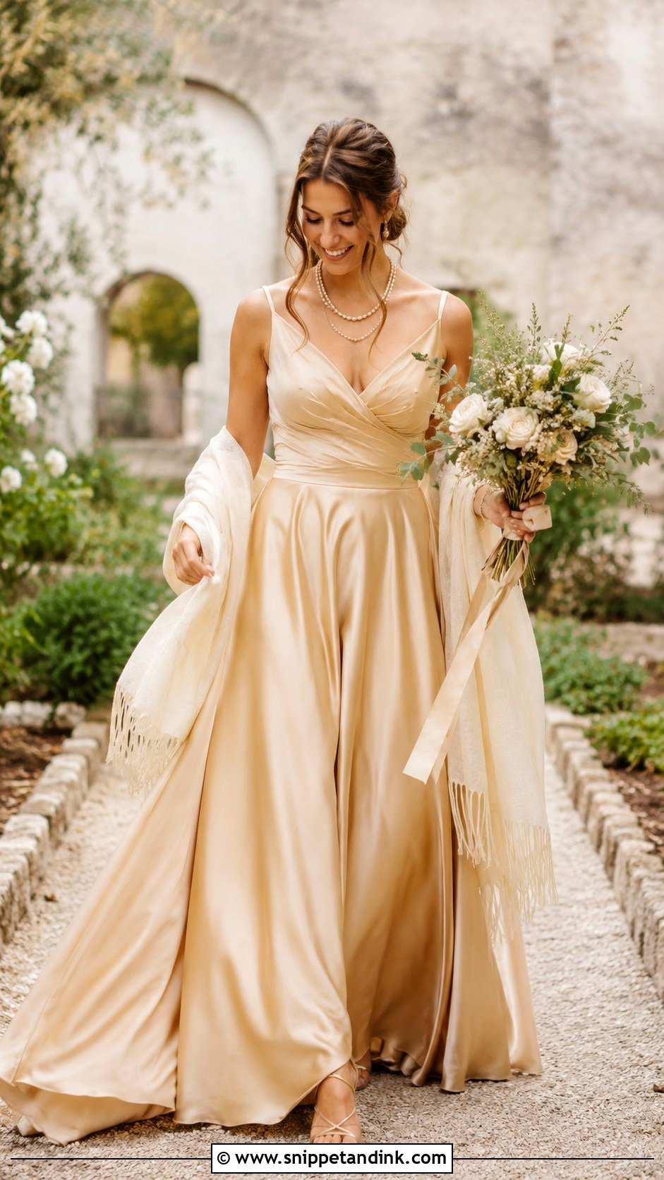 Pagan Wedding Dress In Champagne - Snippet and Ink - 30 Pagan Wedding Dresses