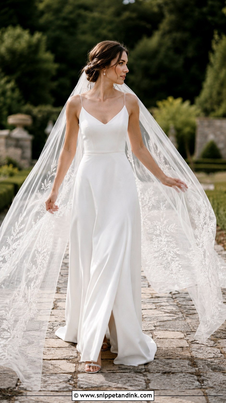 Pagan Wedding Dress With Dramatic Veil - Snippet and Ink - 30 Pagan Wedding Dresses