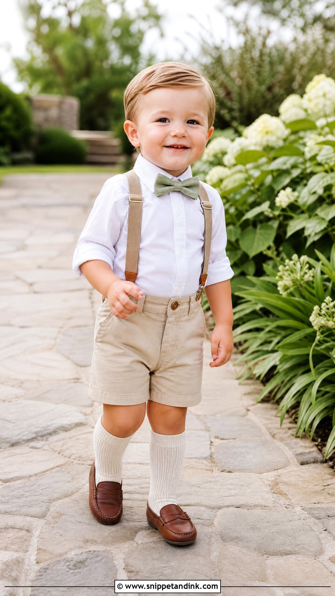 Page Boy Shorts With Suspenders - Snippet and Ink - 20 Paige Boys Wedding Outfits