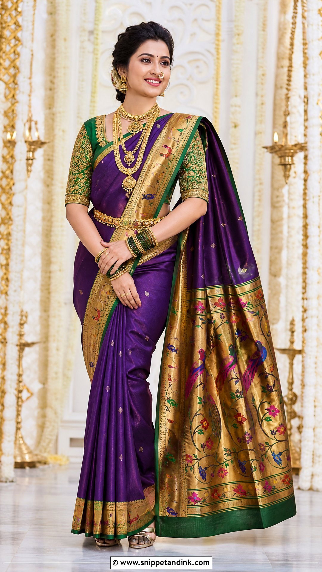Paithani Bridal Saree - Snippet and Ink - 20 Indian Wedding Bridal Outfits