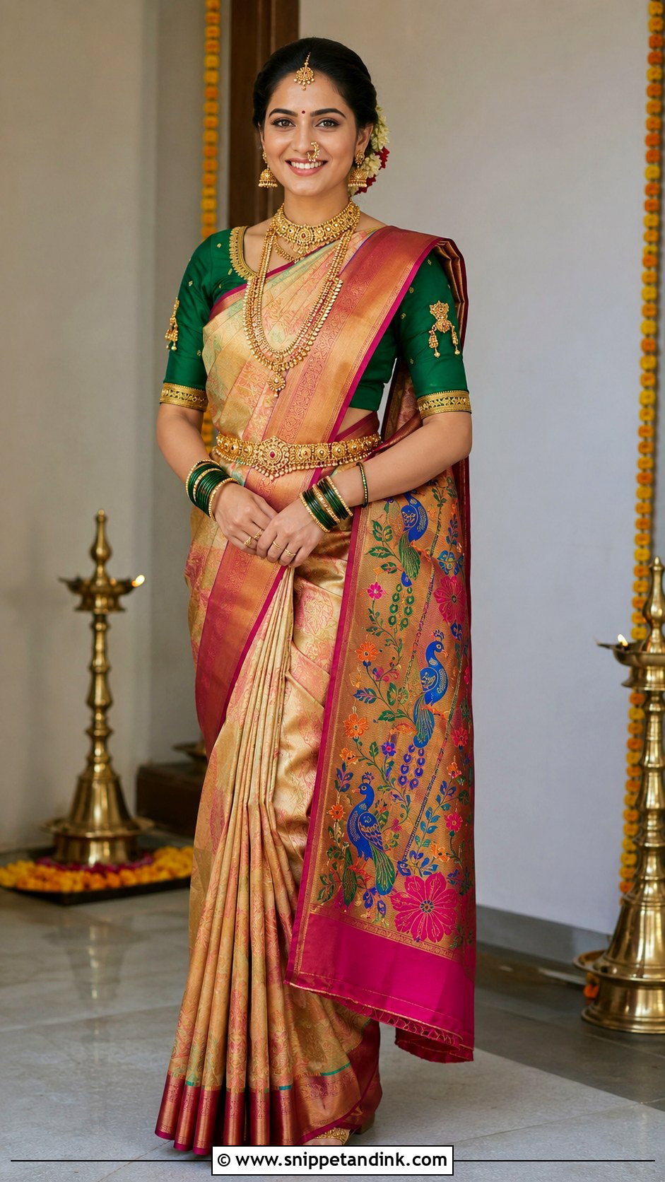 Paithani Saree - Snippet and Ink - 25 Traditional Indian Dresses for Wedding