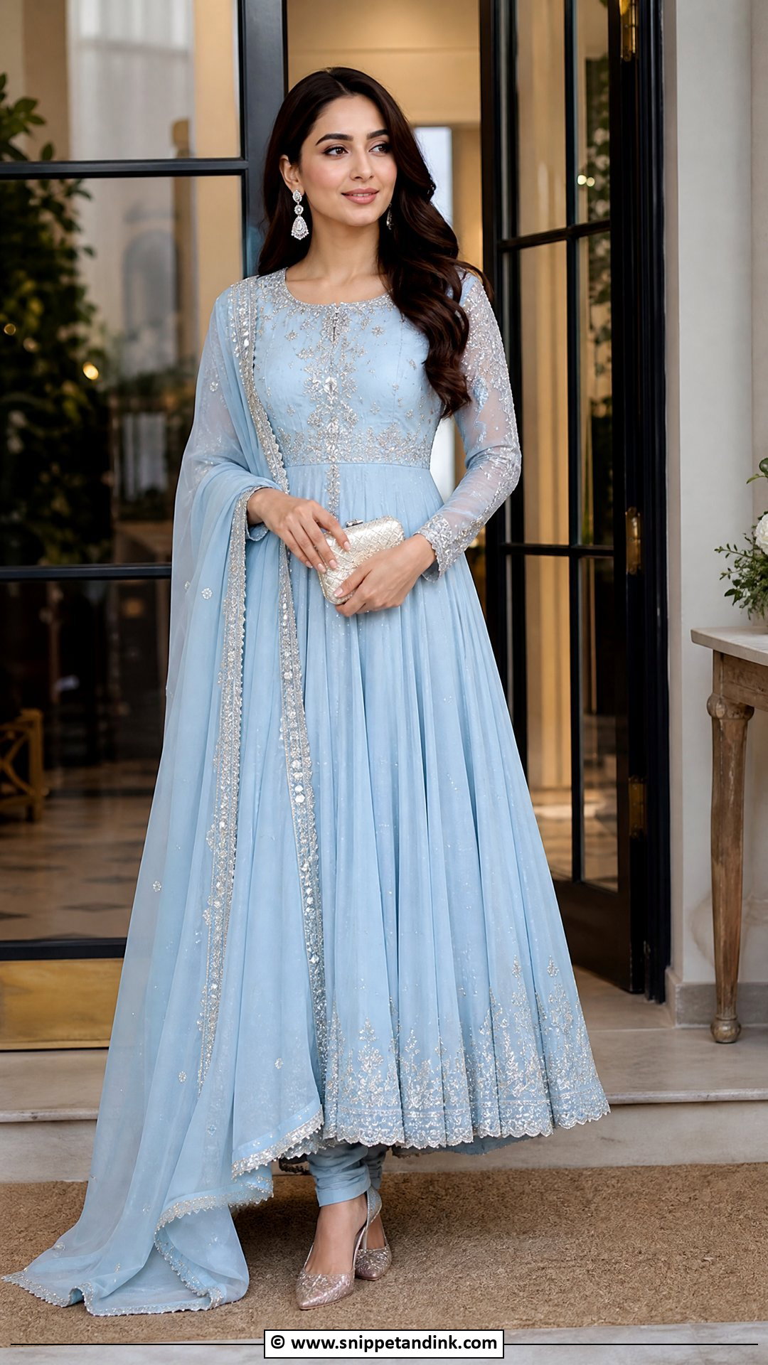 Pakistani Anarkali Frock With Churidar - Snippet and Ink - 35 Beautiful Pakistani Dresses