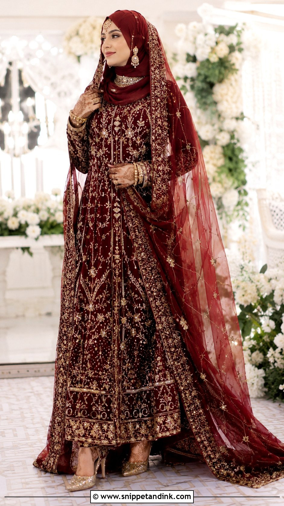 Pakistani Barat Bridal Hijab Outfit - Snippet and Ink - 25 Pakistani Barat Brides Ideas