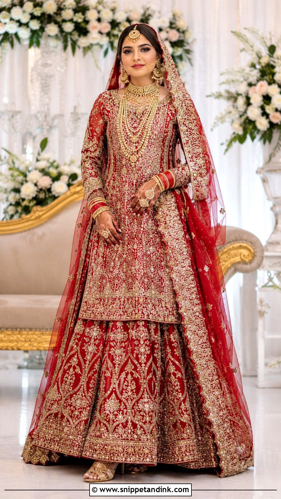 Pakistani Barat Bridal Long Shirt Lehenga - Snippet and Ink - 25 Pakistani Barat Brides Ideas