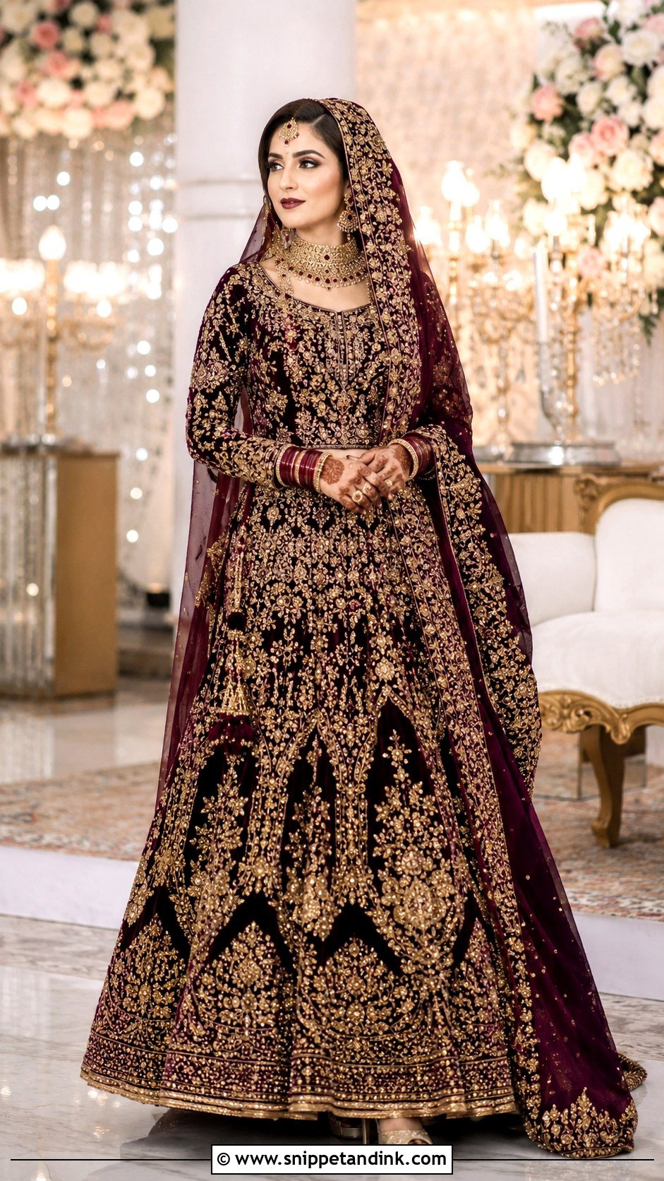 Pakistani Barat Bridal Plum Dress - Snippet and Ink - 25 Pakistani Barat Brides Ideas