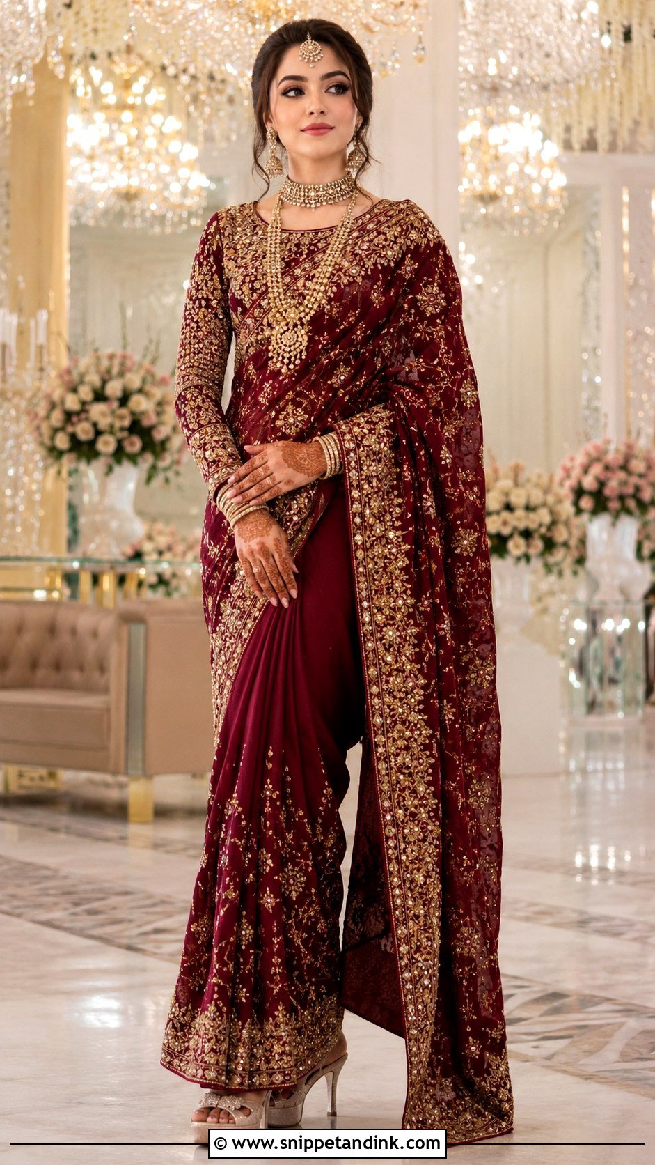 Pakistani Barat Bridal Saree - Snippet and Ink - 25 Pakistani Barat Brides Ideas