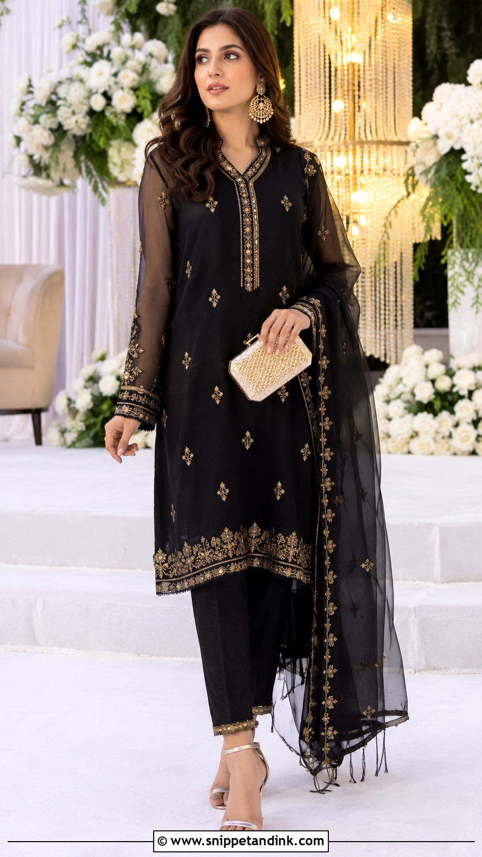 Pakistani Black Formal Dress - Snippet and Ink - 25 Pakistani Party Wear Wedding Dresses