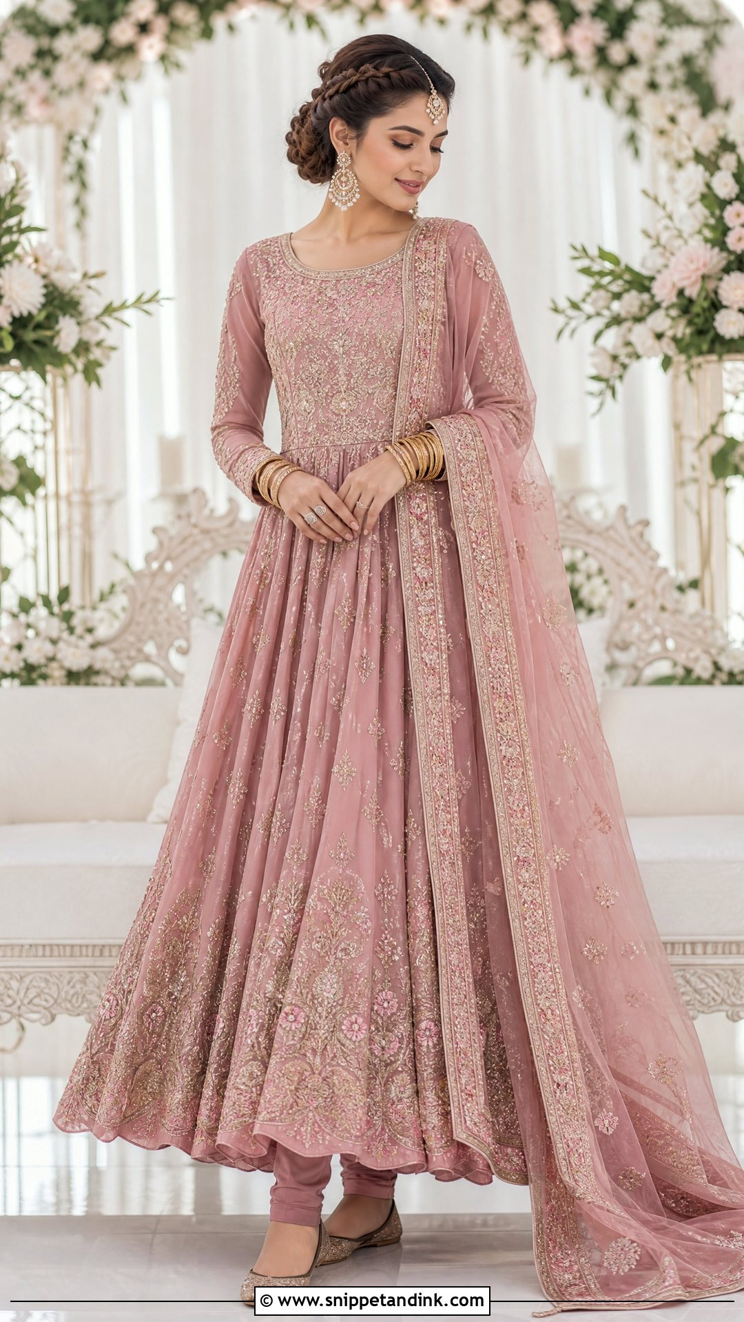 Pakistani Bridal Anarkali With Churidar - Snippet and Ink - 20 Pakistani Wedding Bridal Outfits