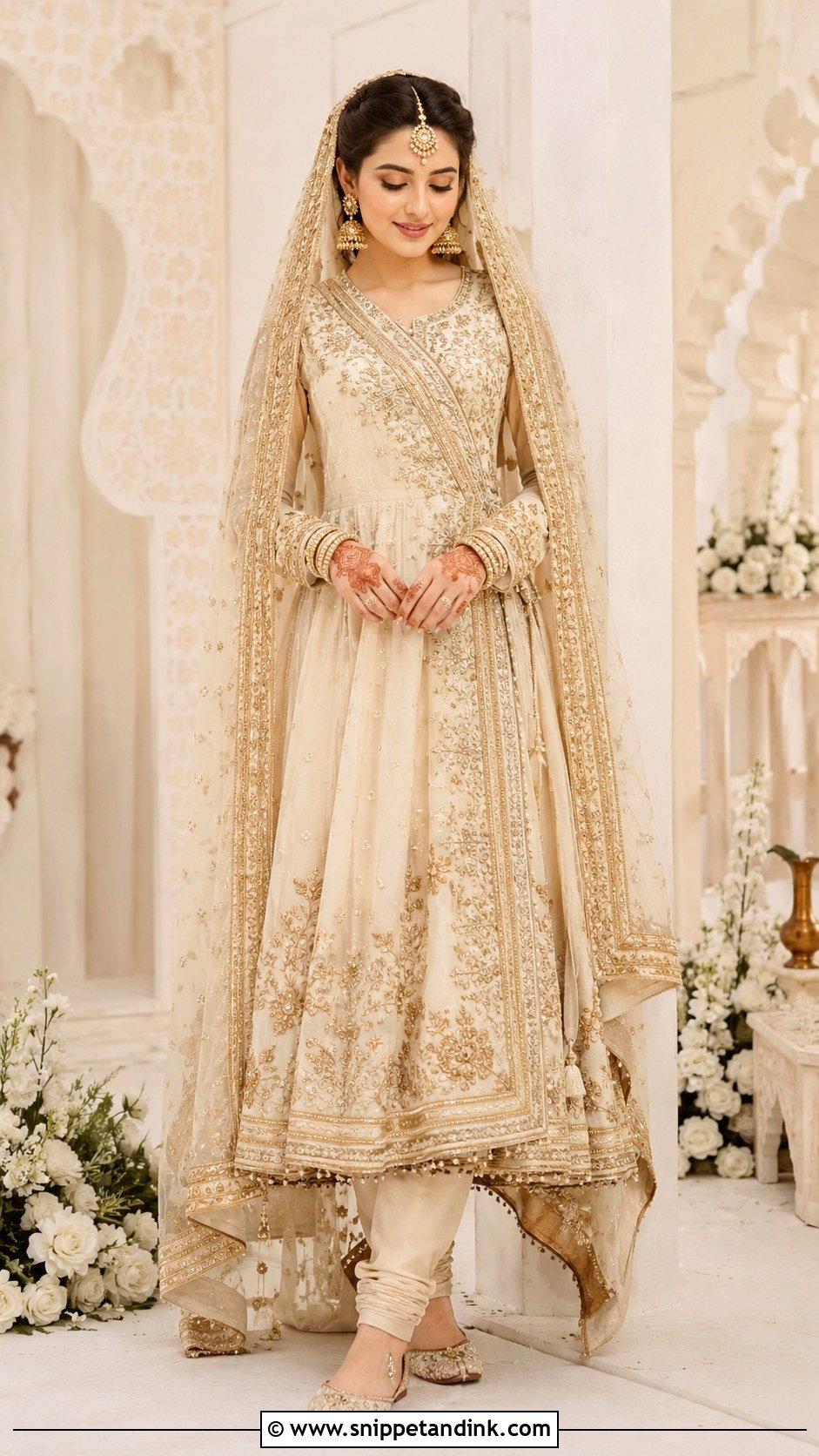 Pakistani Bridal Angrakha Dress - Snippet and Ink - 30 Pakistani Bridal Look Ideas