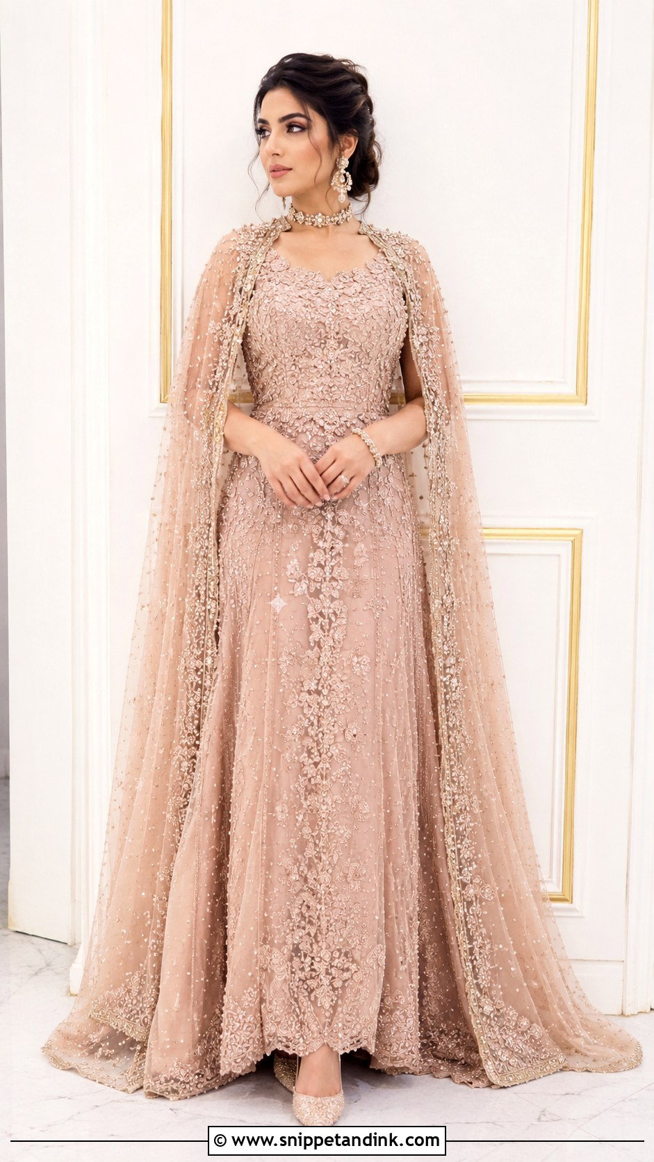 Pakistani Bridal Cape Dress - Snippet and Ink - 25 Pakistani Bridal Dress Ideas