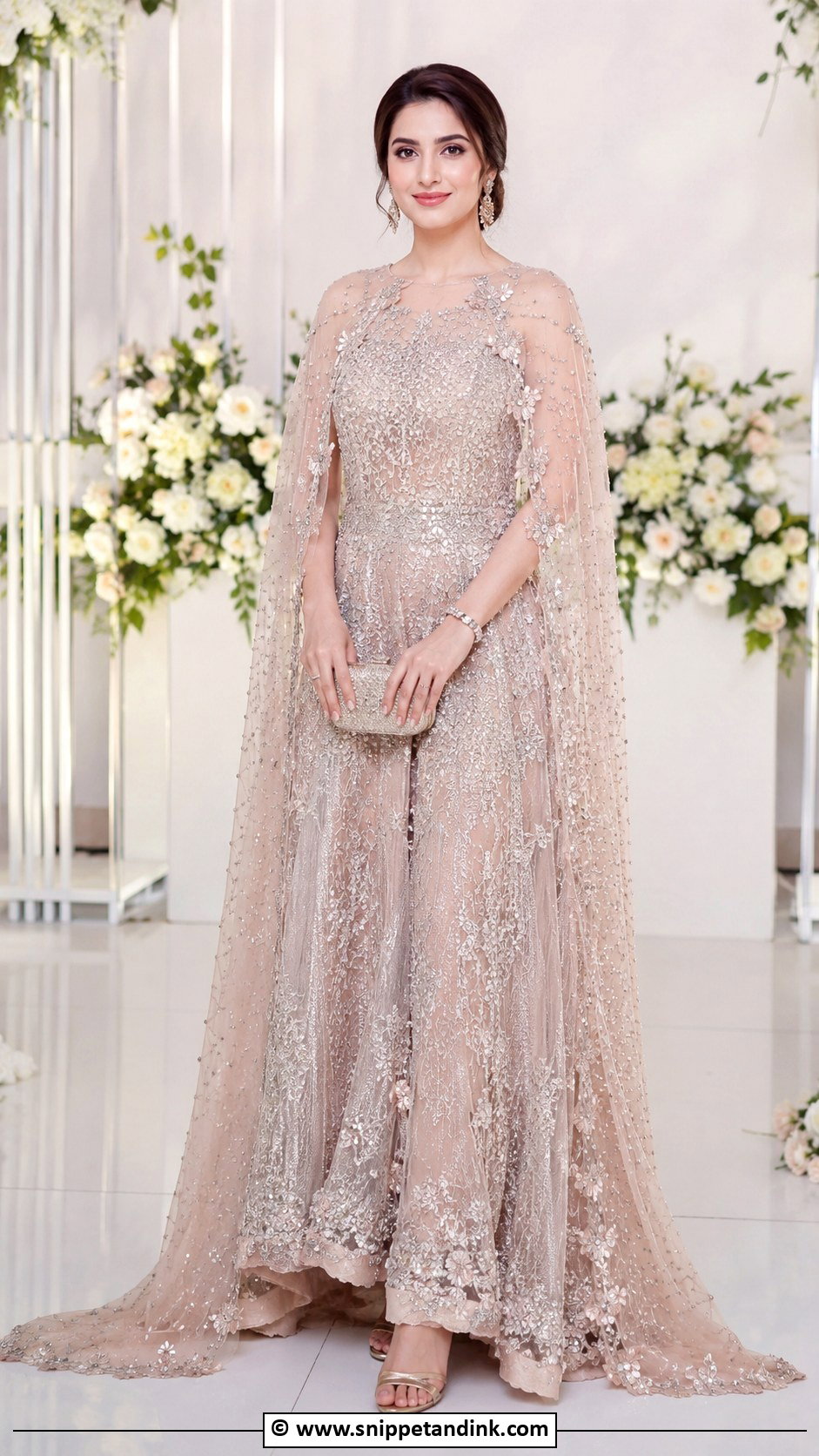 Pakistani Bridal Cape Dress - Snippet and Ink - 35 Pakistani Bridal Wear Ideas