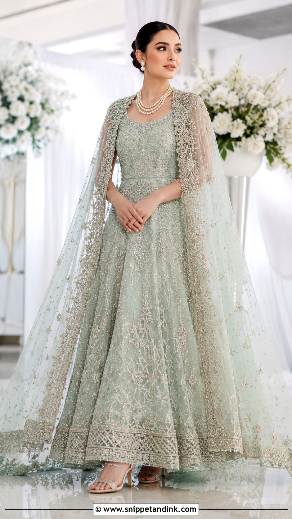 Pakistani Bridal Cape Dupatta Look - Snippet and Ink - 30 Pakistani Bridal Look Ideas