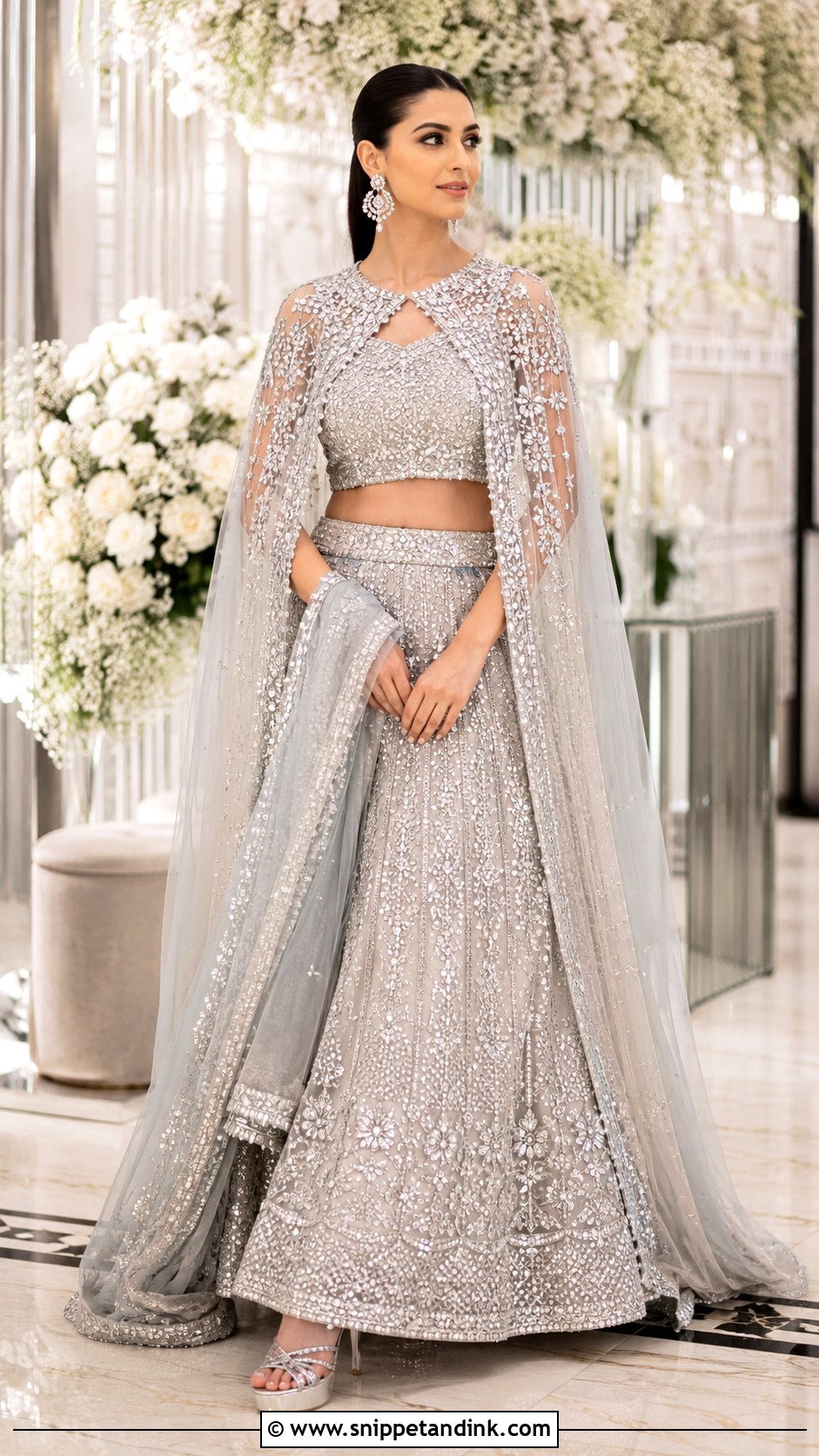 Pakistani Bridal Cape Lehenga - Snippet and Ink - 30 Pakistani Wedding Outfits Bride