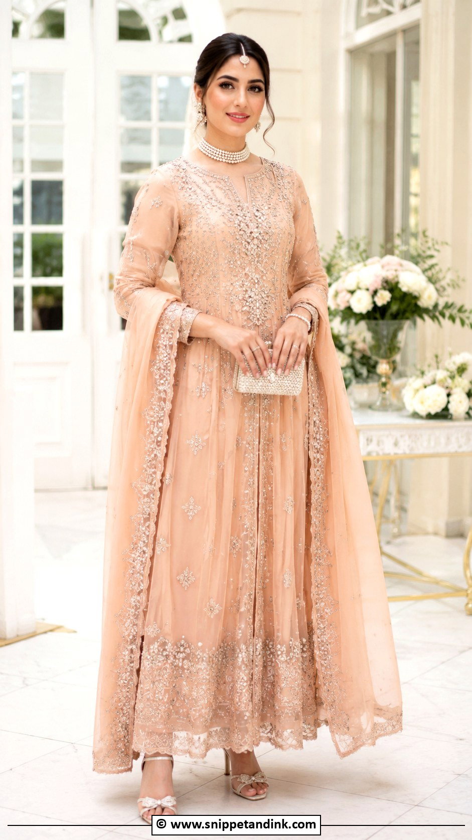 Pakistani Bridal Chiffon Dress - Snippet and Ink - 35 Pakistani Bridal Wear Ideas