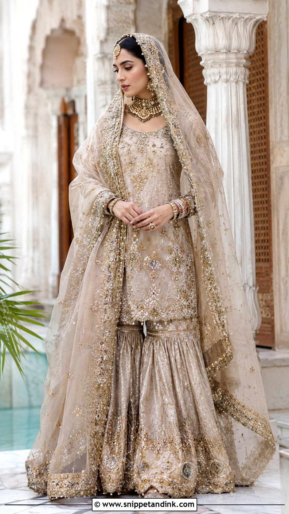 Pakistani Bridal Gharara - Snippet and Ink - 25 Pakistani Bride Dress Ideas