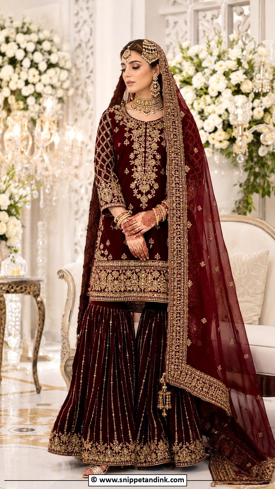 Pakistani Bridal Gharara - Snippet and Ink - 30 Asian Bridal Dresses