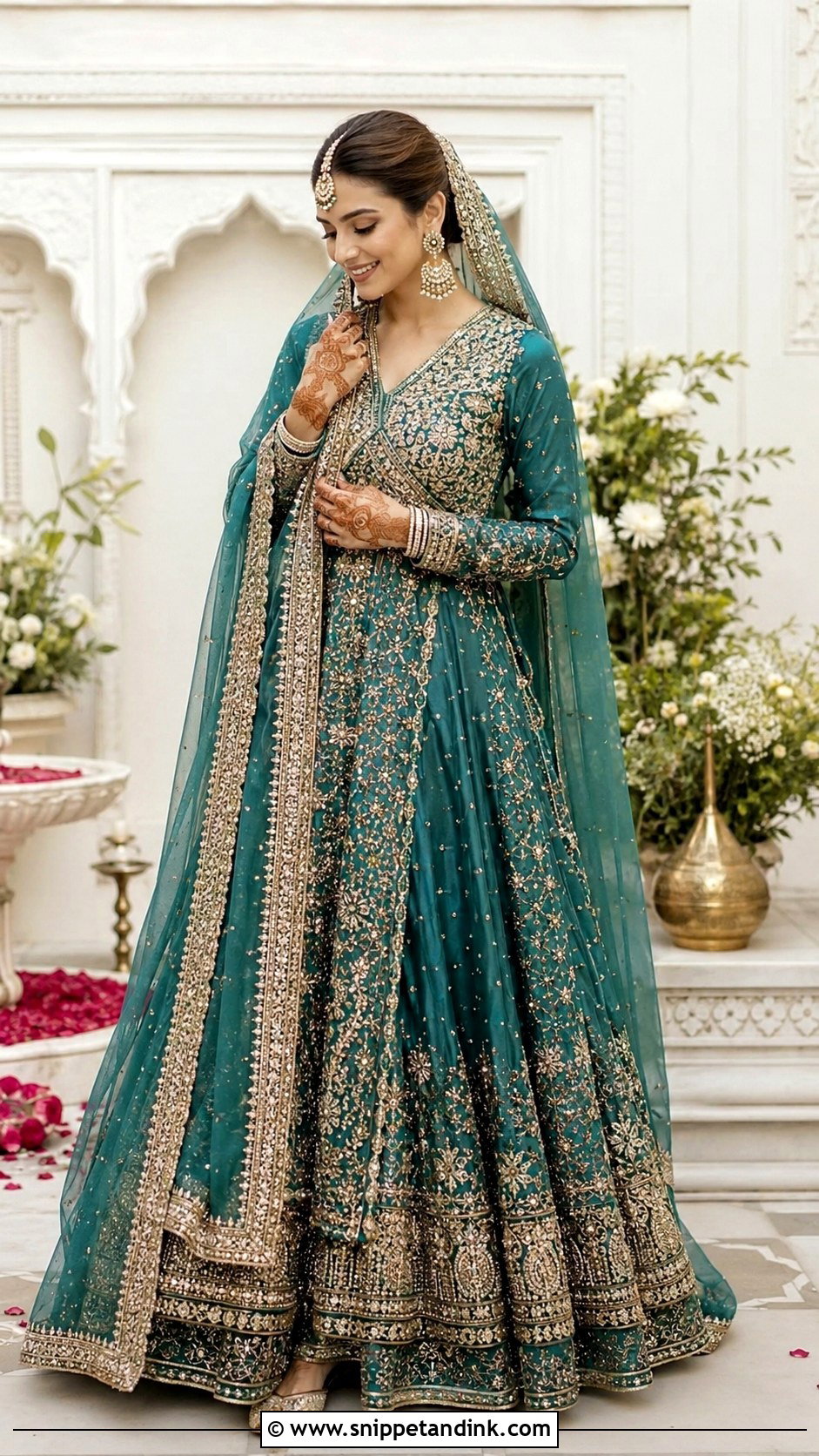 Pakistani Bridal Gota Work Dress - Snippet and Ink - 30 Pakistani Brides Ideas