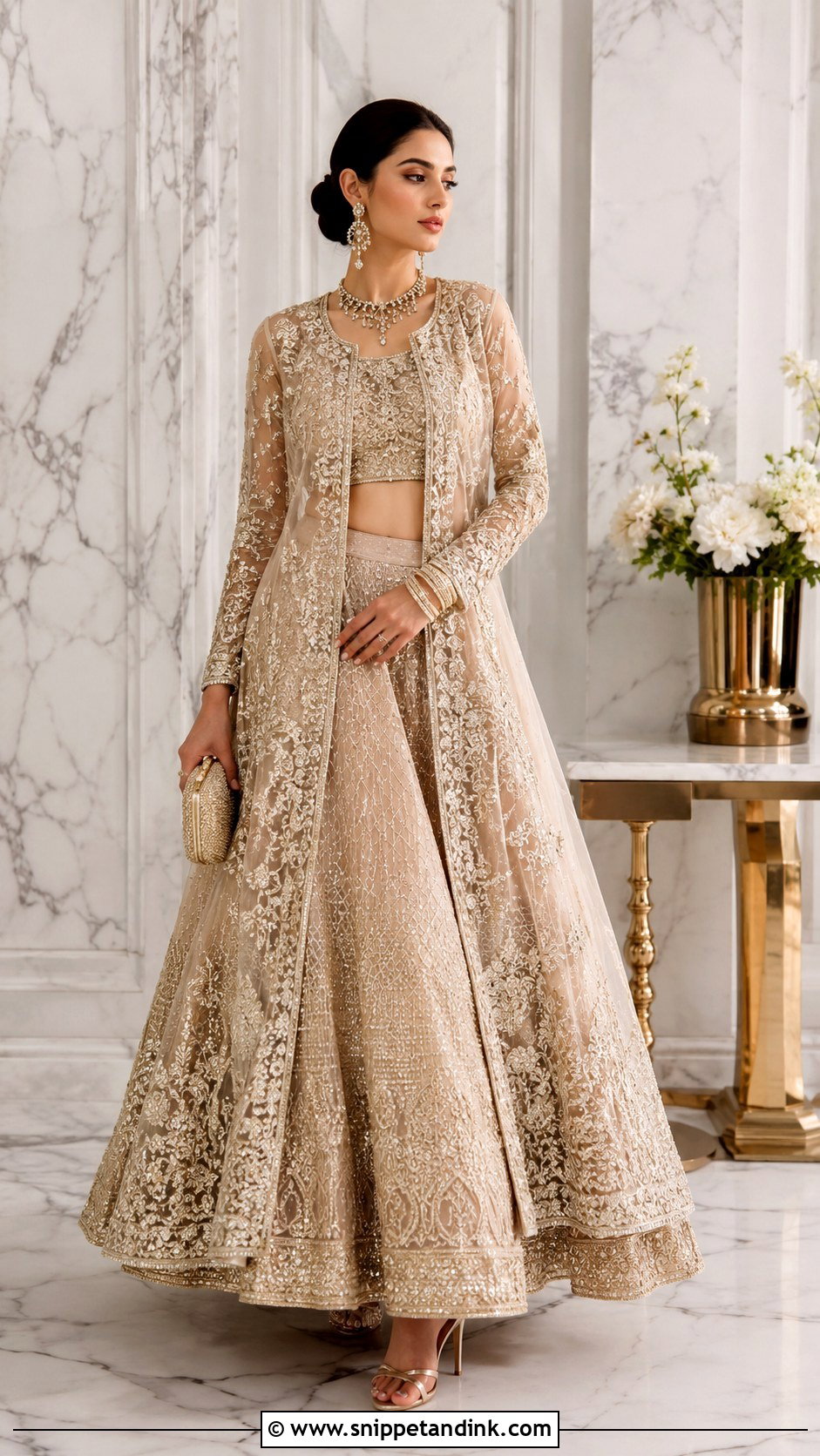 Pakistani Bridal Jacket Lehenga - Snippet and Ink - 25 Pakistani Bridal Dress Ideas
