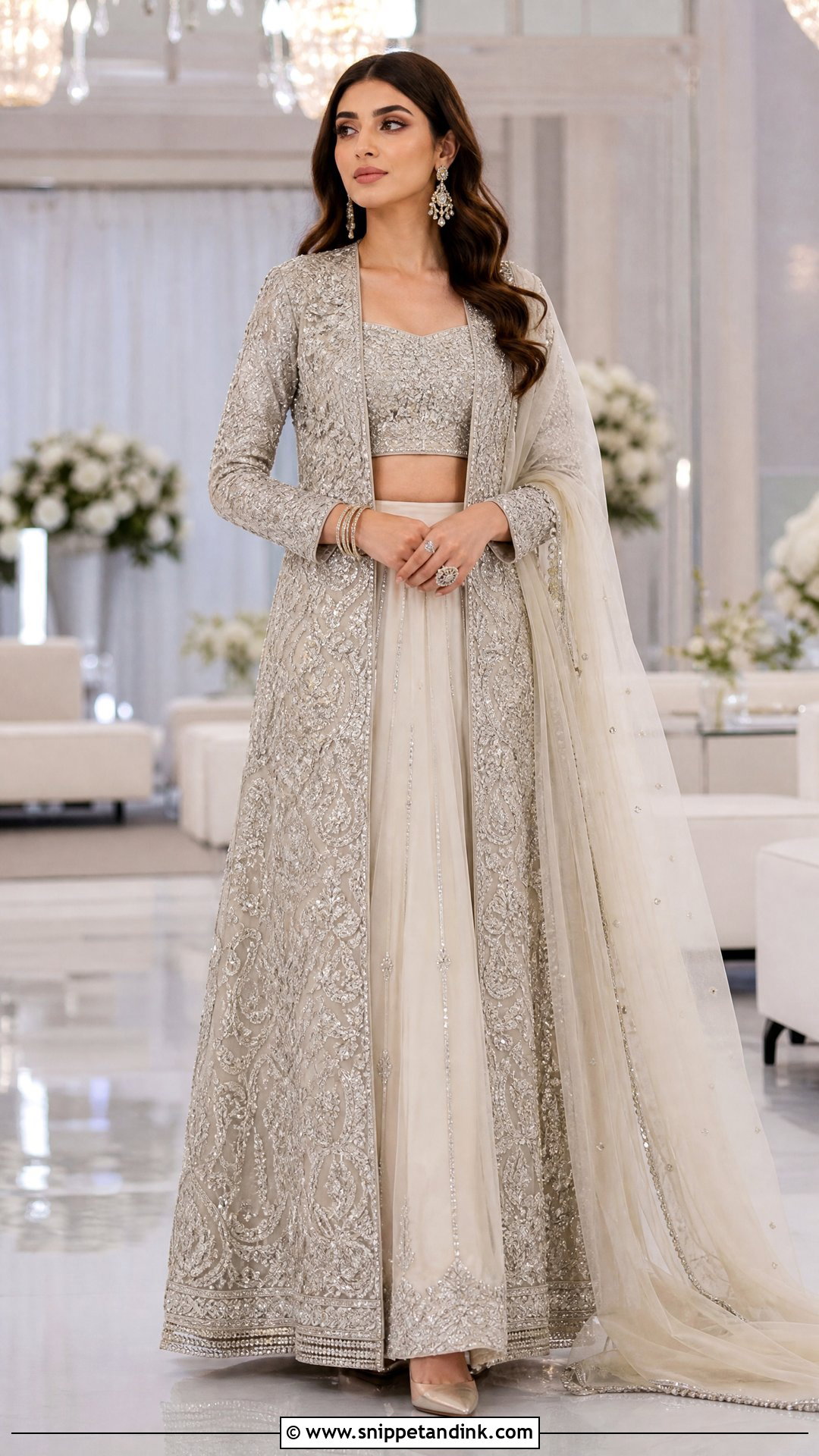 Pakistani Bridal Jacket With Lehenga - Snippet and Ink - 20 Pakistani Wedding Bridal Outfits
