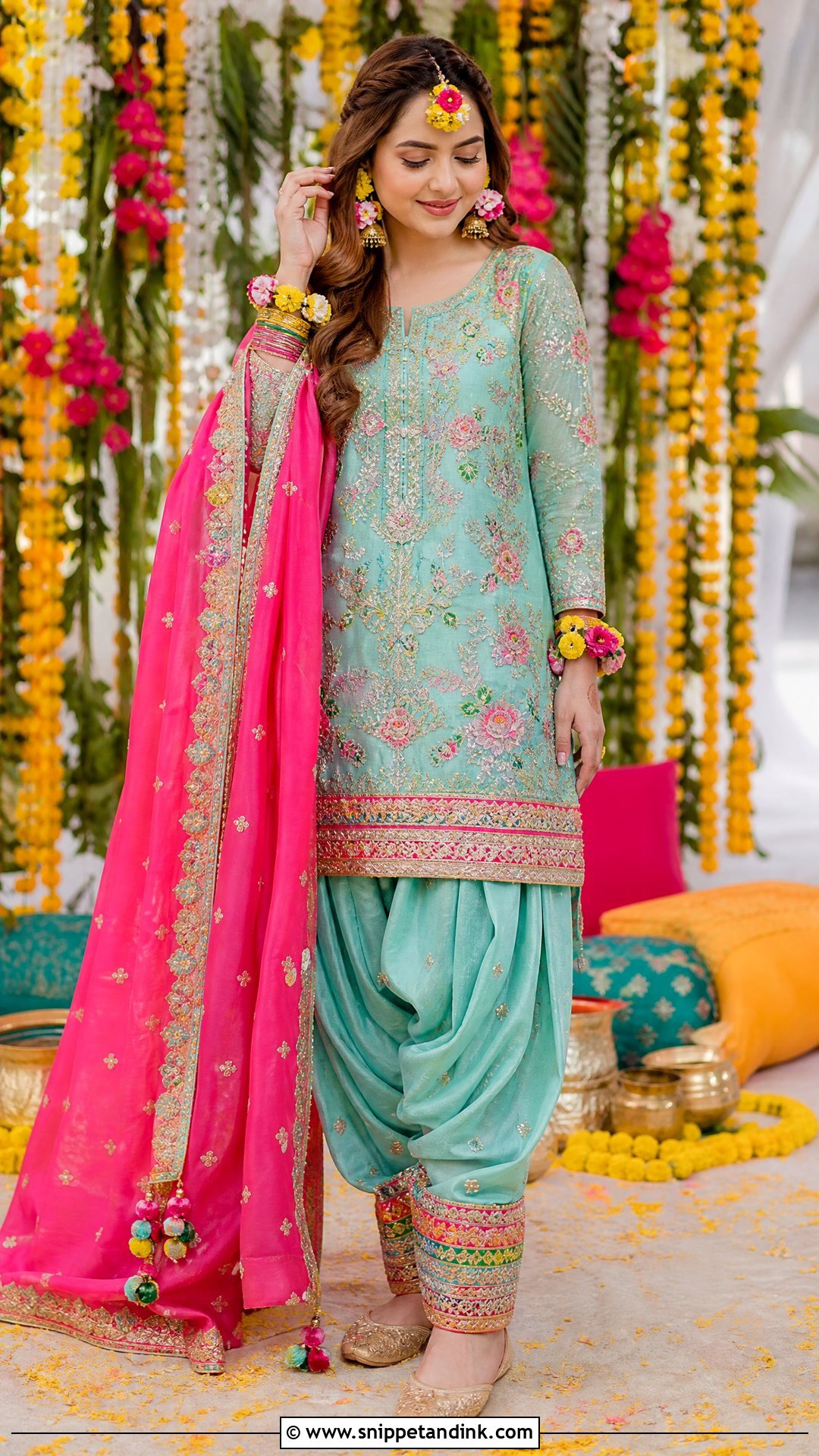Pakistani Bridal Kurta With Dhaka Pajama - Snippet and Ink - 20 Pakistani Wedding Bridal Outfits