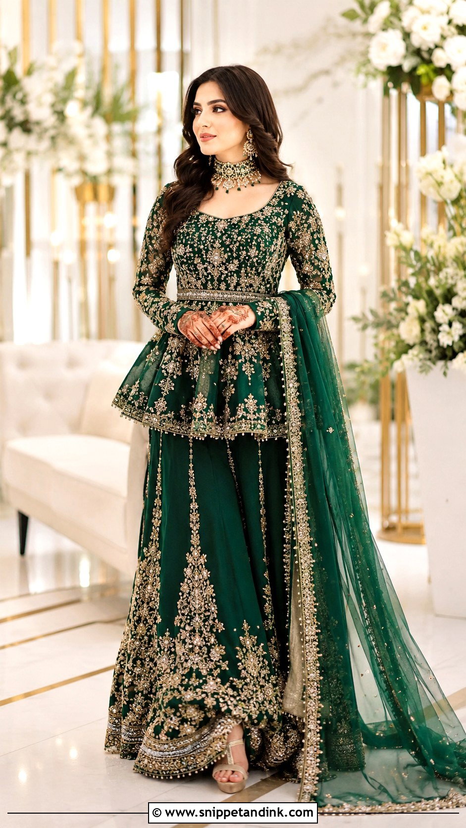 Pakistani Bridal Lehenga With Peplum - Snippet and Ink - 30 Pakistani Wedding Outfits Bride