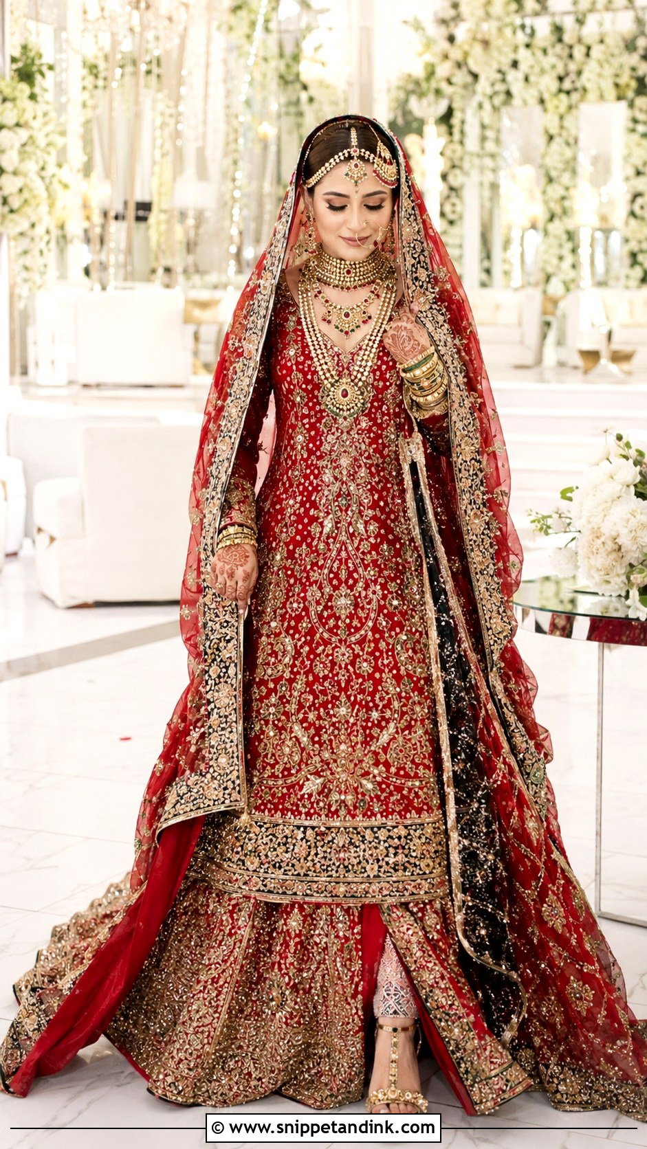 Pakistani Bridal Long Shirt Lehenga - Snippet and Ink - 25 Pakistani Bride Dress Ideas