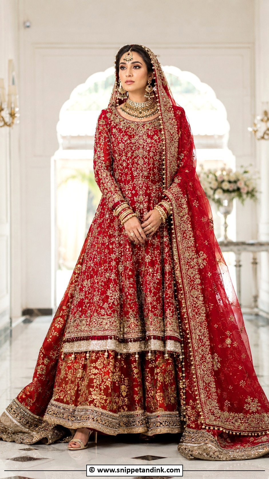 Pakistani Bridal Long Shirt Lehenga - Snippet and Ink - 35 Pakistani Bridal Wear Ideas