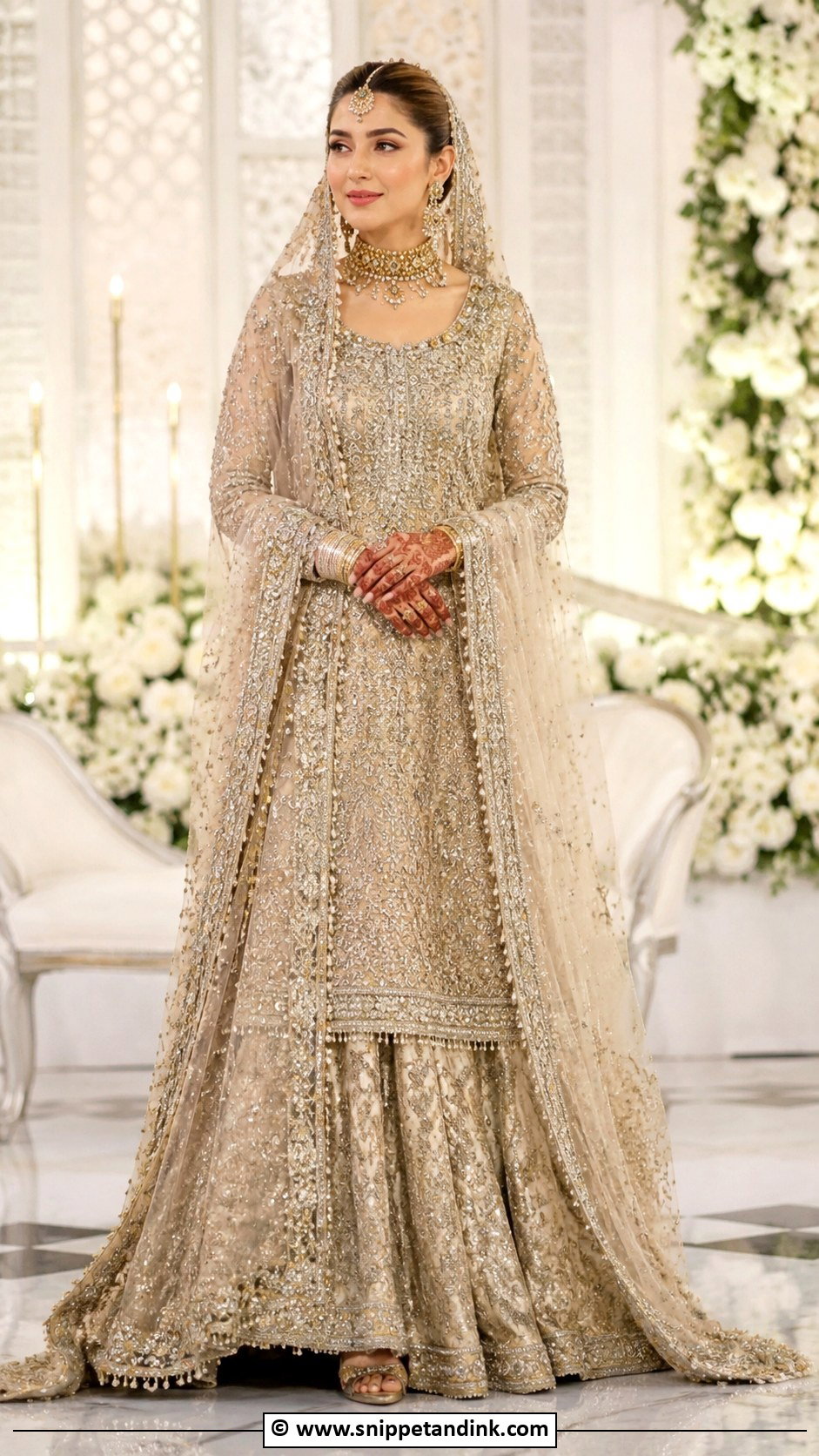Pakistani Bridal Long Shirt With Lehenga - Snippet and Ink - 30 Pakistani Bridal Dresses