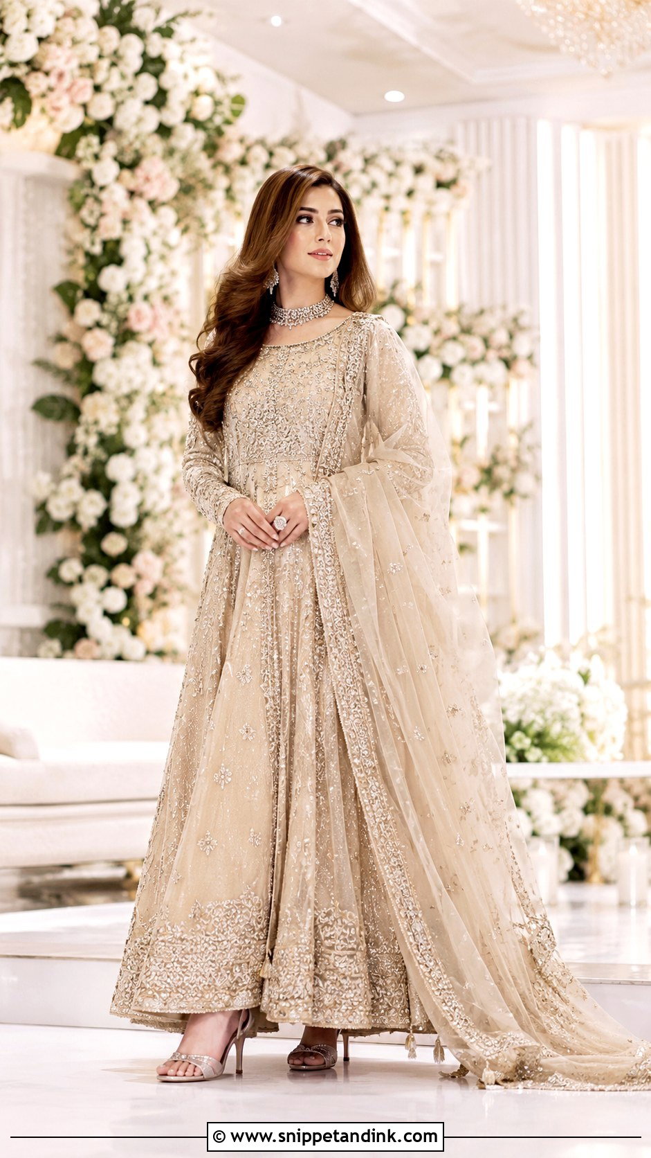 Pakistani Bridal Maxi Dress - Snippet and Ink - 30 Pakistani Bridal Look Ideas