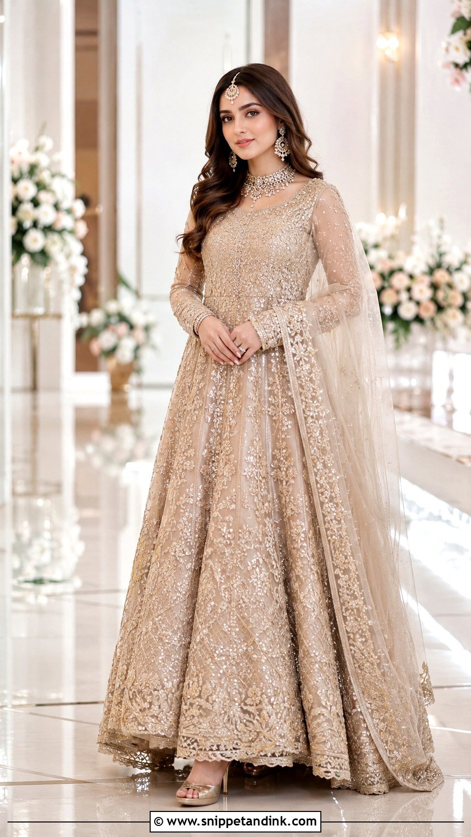 Pakistani Bridal Maxi Dress - Snippet and Ink - 25 Pakistani Bride Dress Ideas