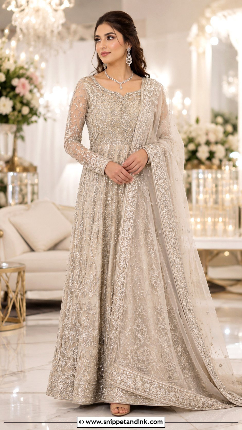Pakistani Bridal Maxi With Dupatta - Snippet and Ink - 30 Pakistani Wedding Outfits Bride