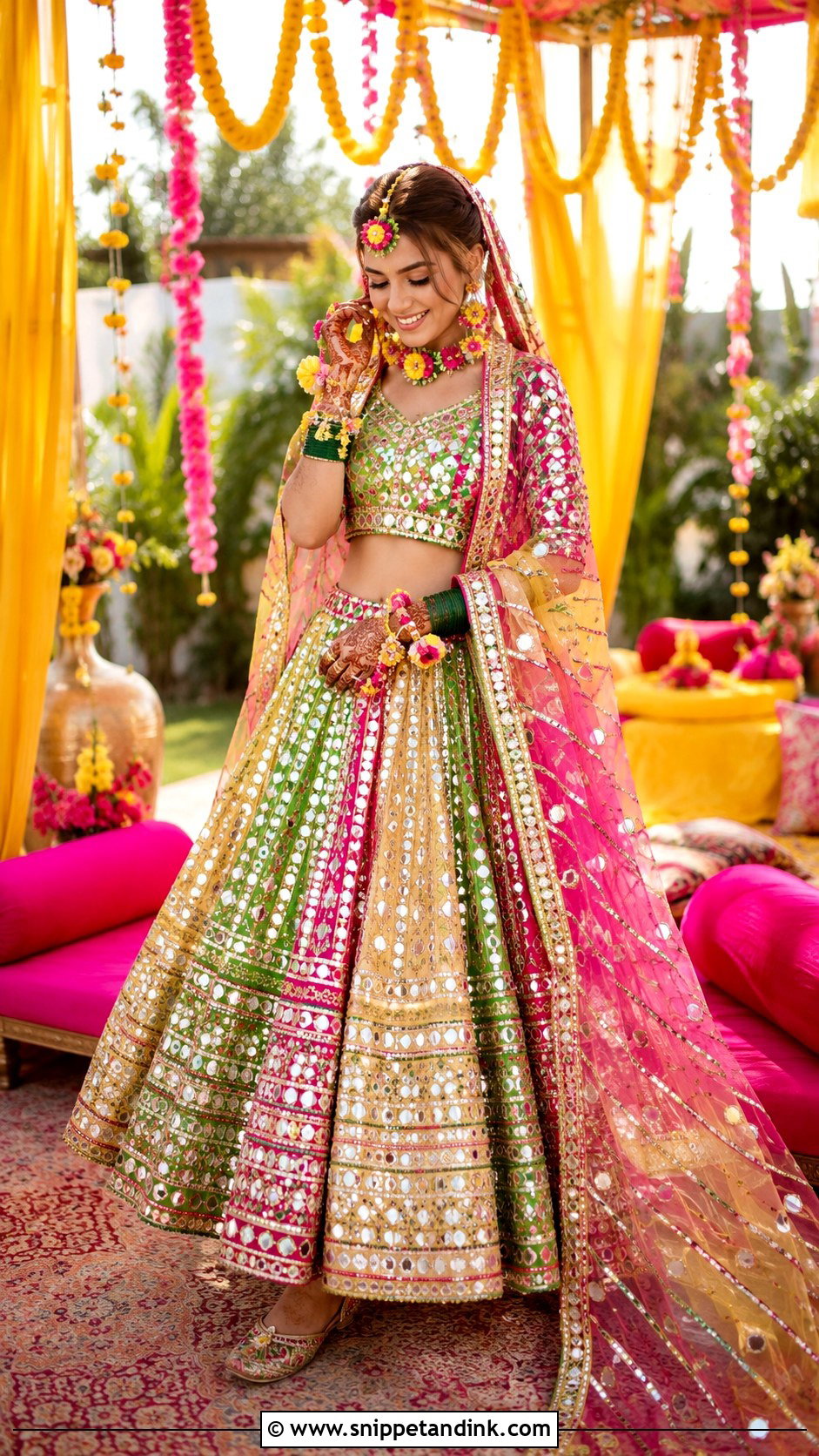 Pakistani Bridal Mirror Work Lehenga - Snippet and Ink - 30 Pakistani Wedding Outfits Bride