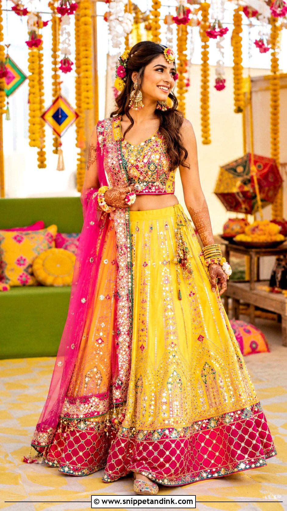 Pakistani Bridal Mirror Work Lehenga - Snippet and Ink - 30 Pakistani Brides Ideas