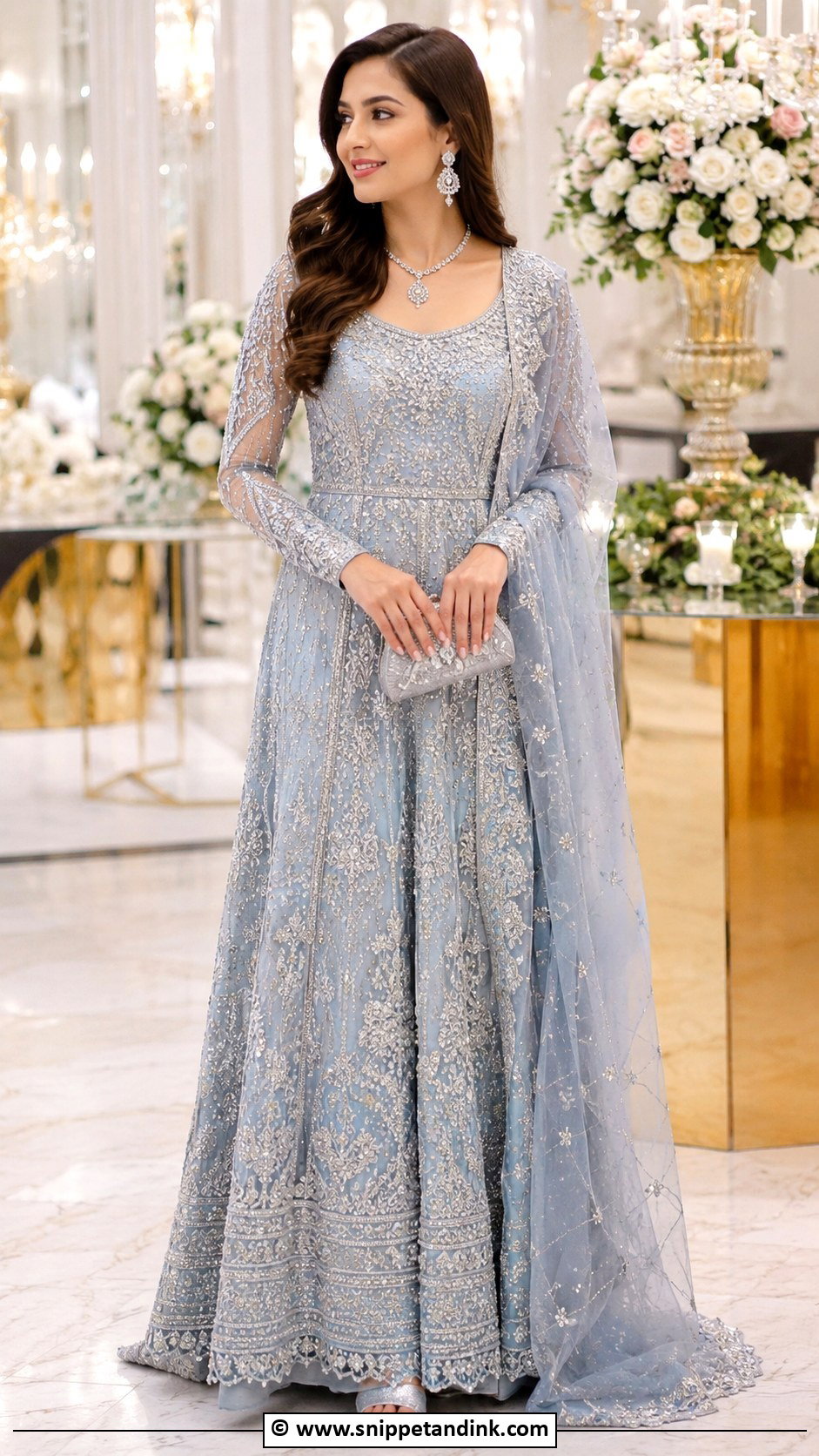 Pakistani Bridal Modern Reception Gown - Snippet and Ink - 35 Pakistani Bridal Wear Ideas