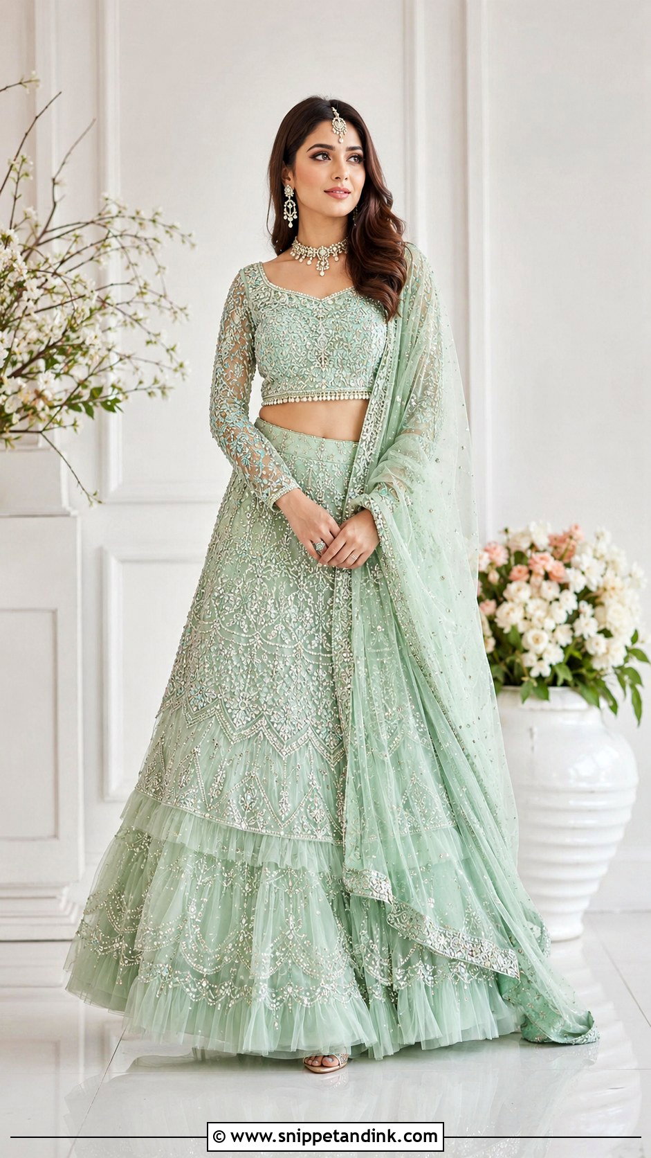 Pakistani Bridal Net Lehenga - Snippet and Ink - 30 Pakistani Wedding Outfits Bride