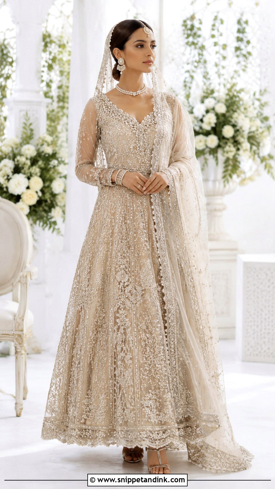 Pakistani Bridal Organza Lehenga - Snippet and Ink - 30 Pakistani Brides Ideas
