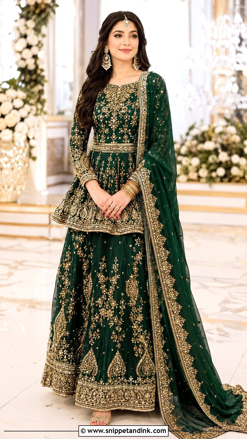Pakistani Bridal Peplum Lehenga - Snippet and Ink - 25 Pakistani Bride Dress Ideas
