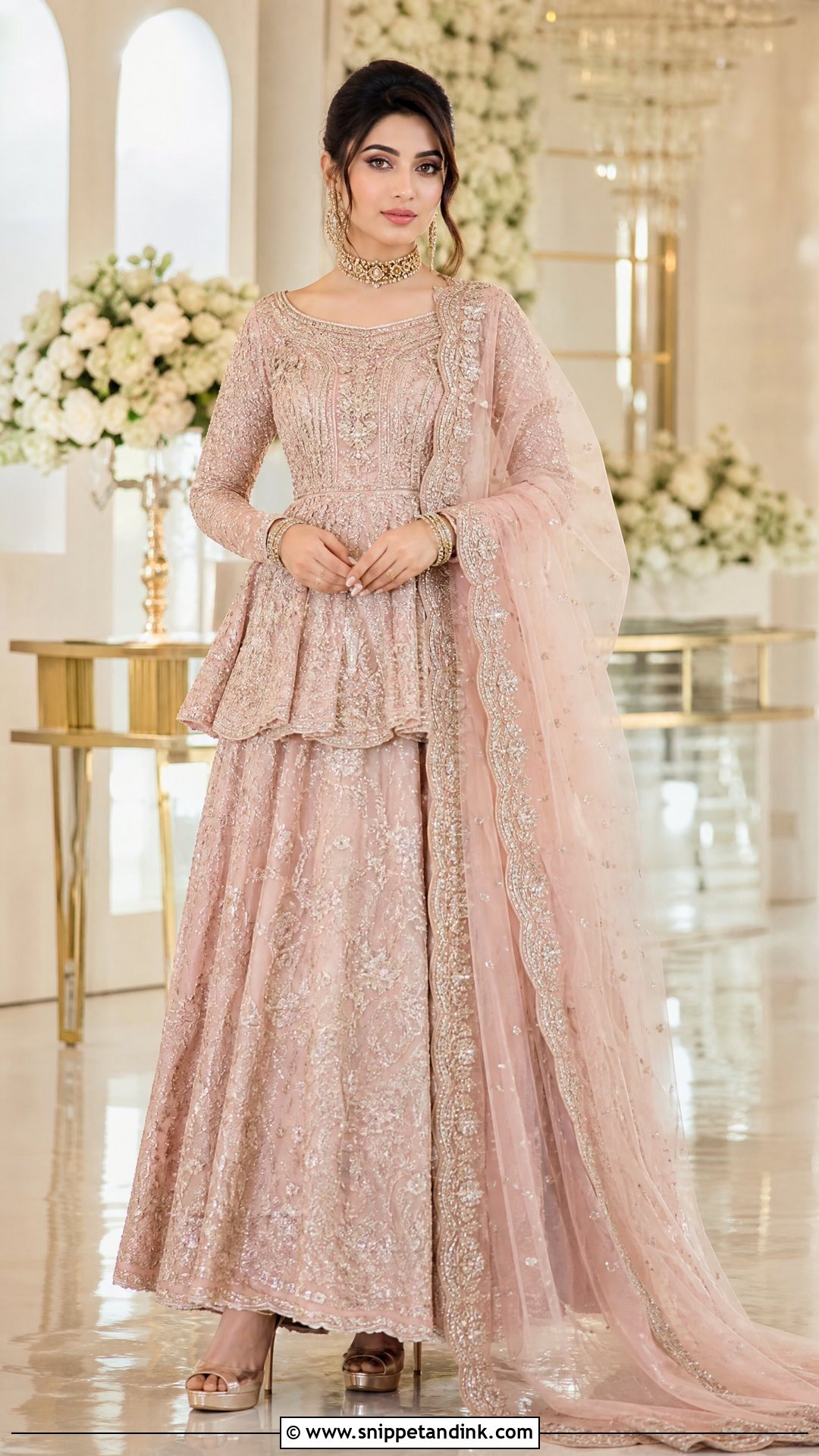 Pakistani Bridal Peplum With Lehenga - Snippet and Ink - 20 Pakistani Wedding Bridal Outfits